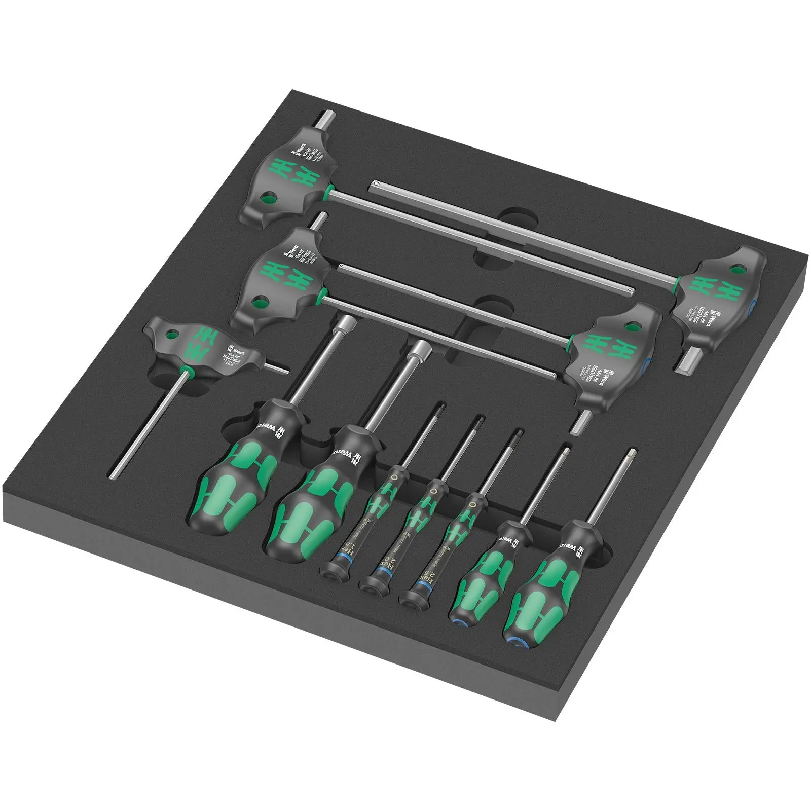 Wera Foam Insert Hex Screwdriver Set 1 9713 12 Pieces - Image 2
