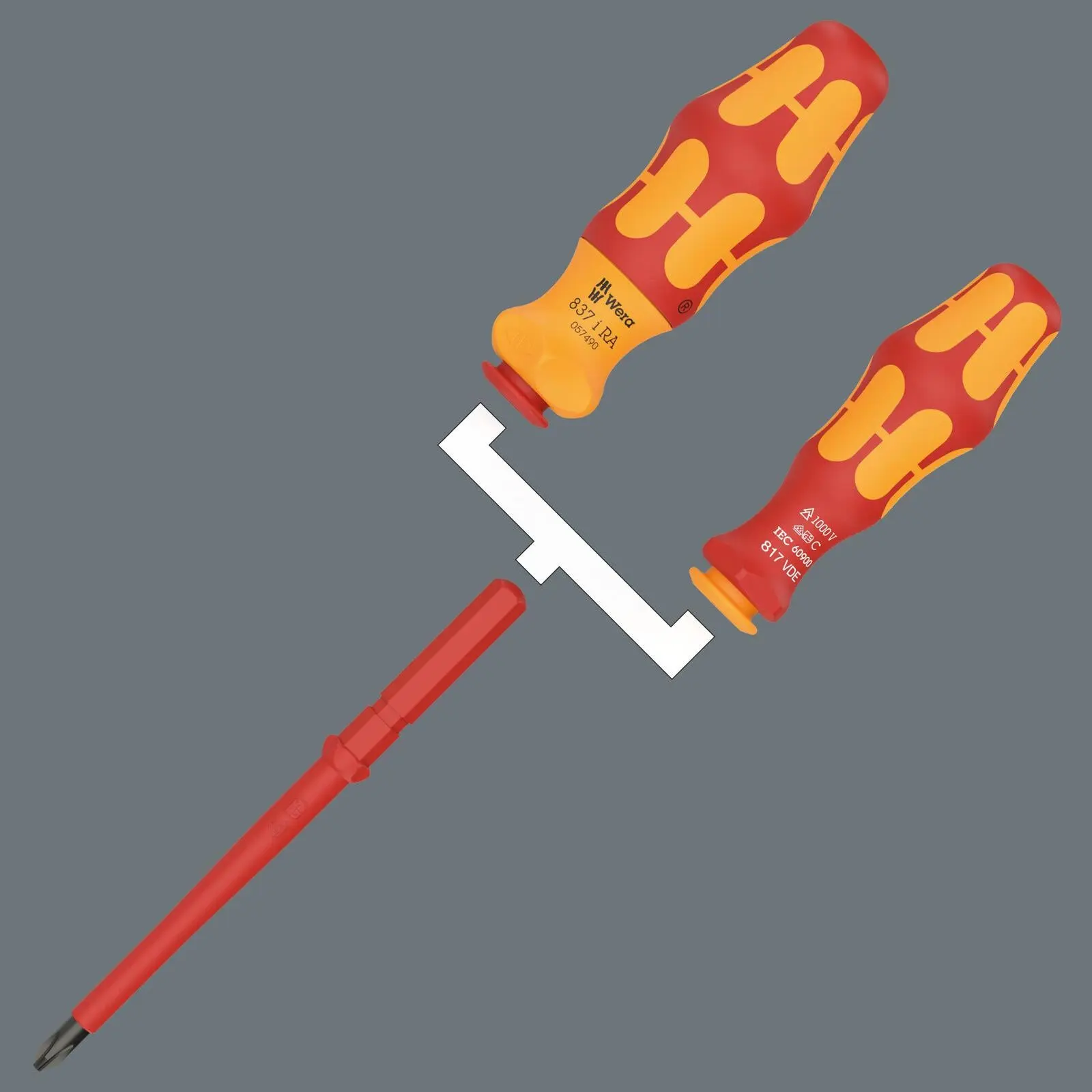 Wera Foam Insert Interchangable VDE Screwdriver Set Kraftform Kompakt VDE Set 1 9751 28 Pieces - Image 7