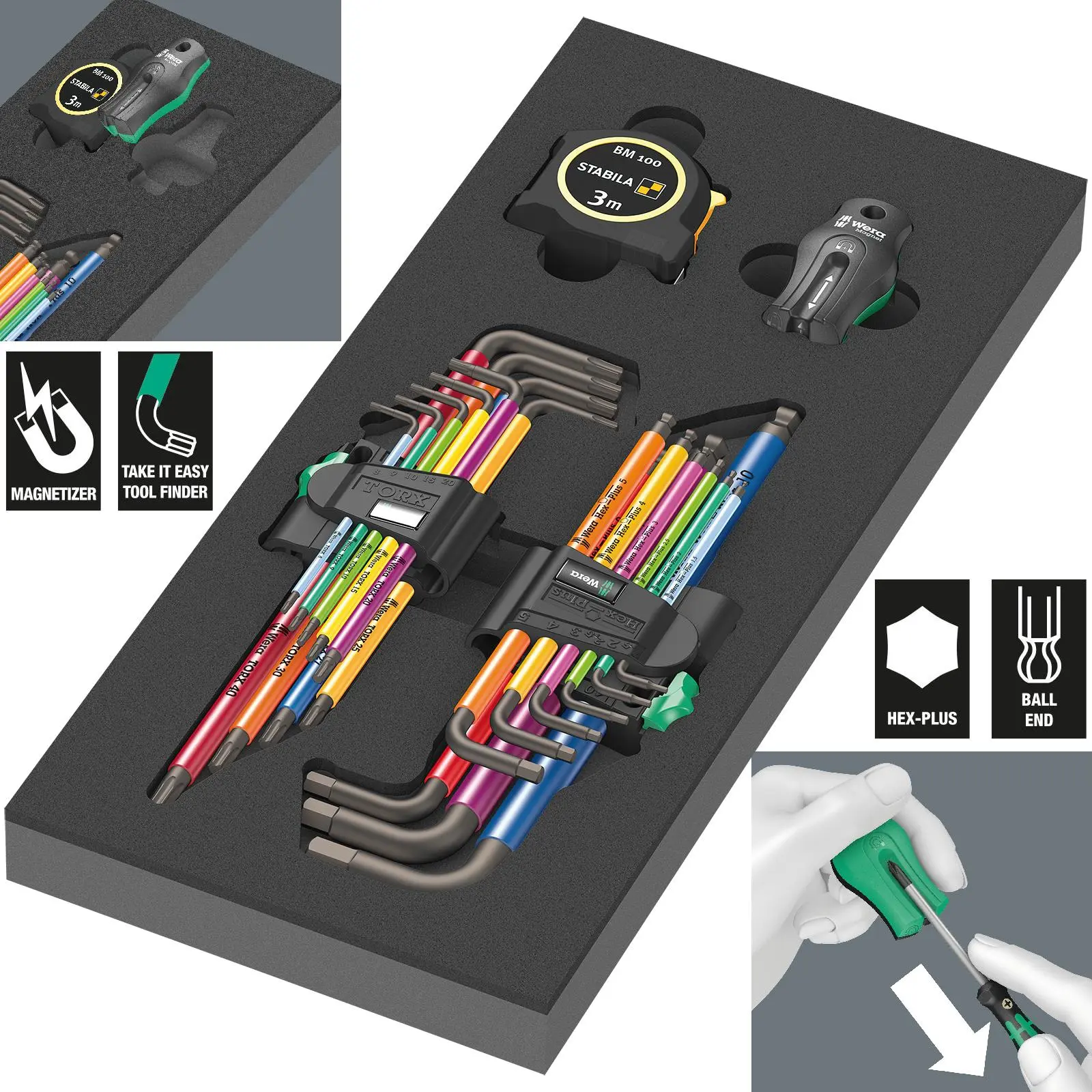 Wera Foam Insert L-Key Set 1 9740 20 Pieces