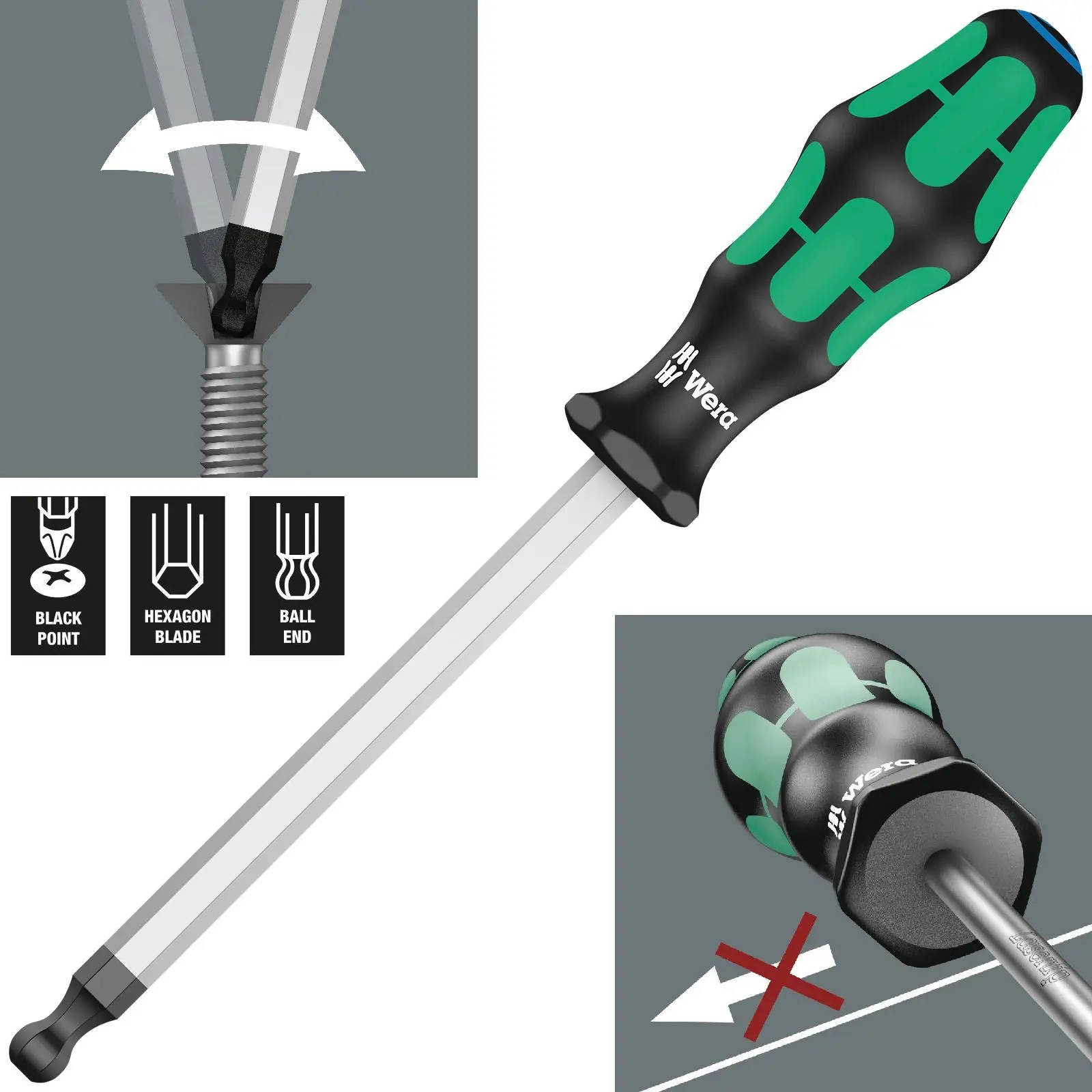 Wera Hex Ball End Screwdriver 352 for Hexagon Socket Screws 1.5-12 mm Allen Key - Image 11