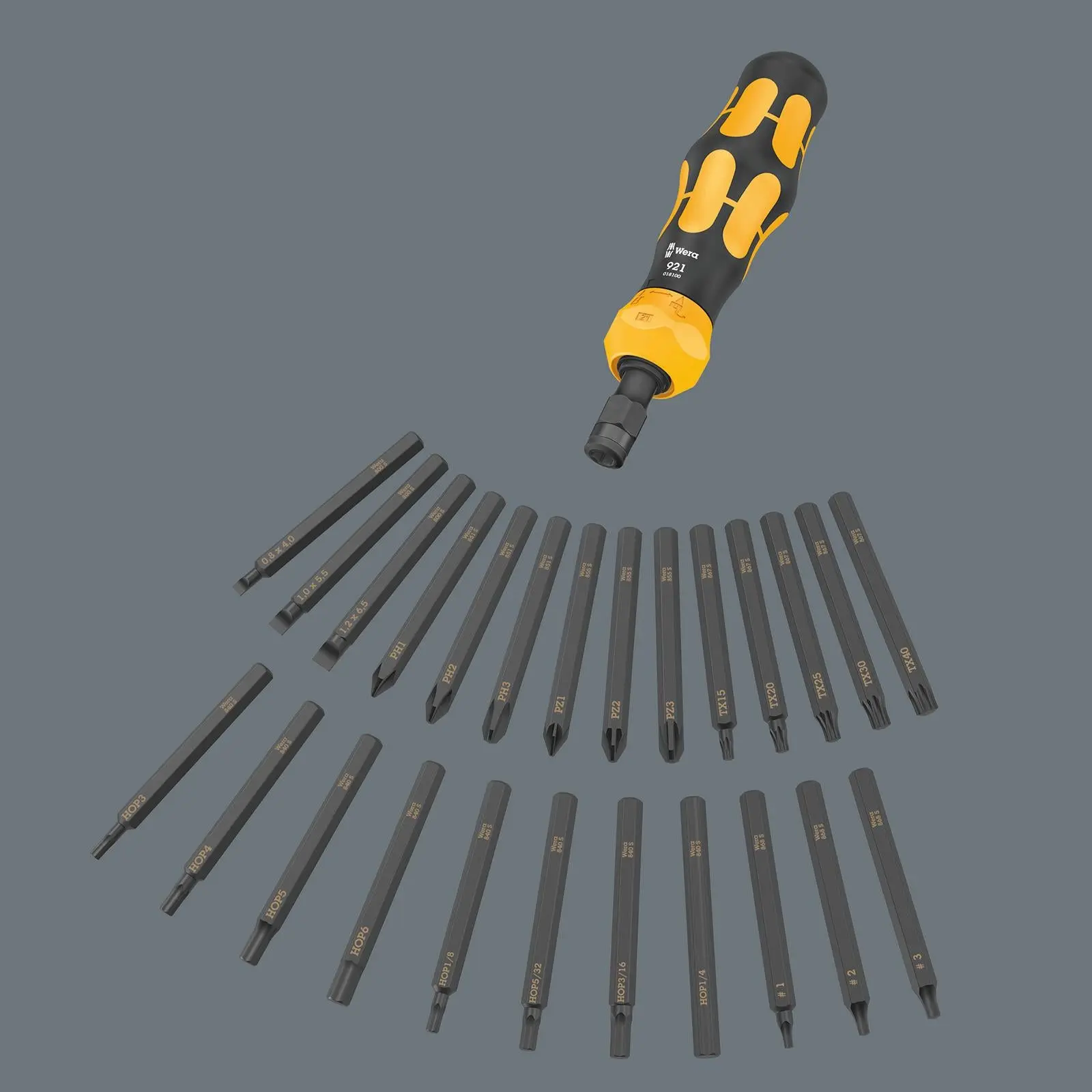 Wera Impact Screwdriver Kraftform Kompakt 900 Imperial Set 1 19 Pieces in Case - Image 7