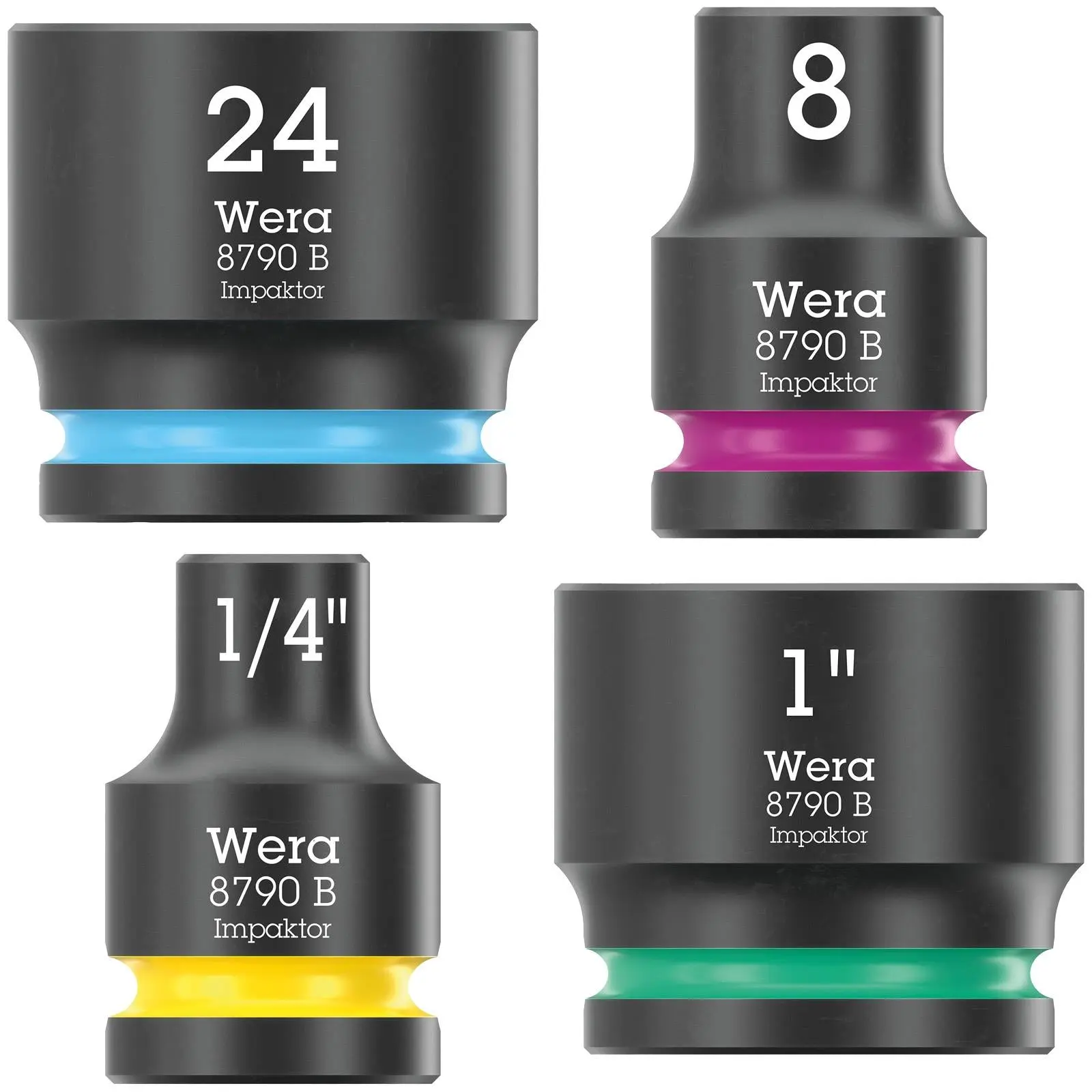 Wera Impact Socket 3/8" Drive 8790 B Impaktor Choose Size Metric 8-24mm or Imperial 1/4"-1
