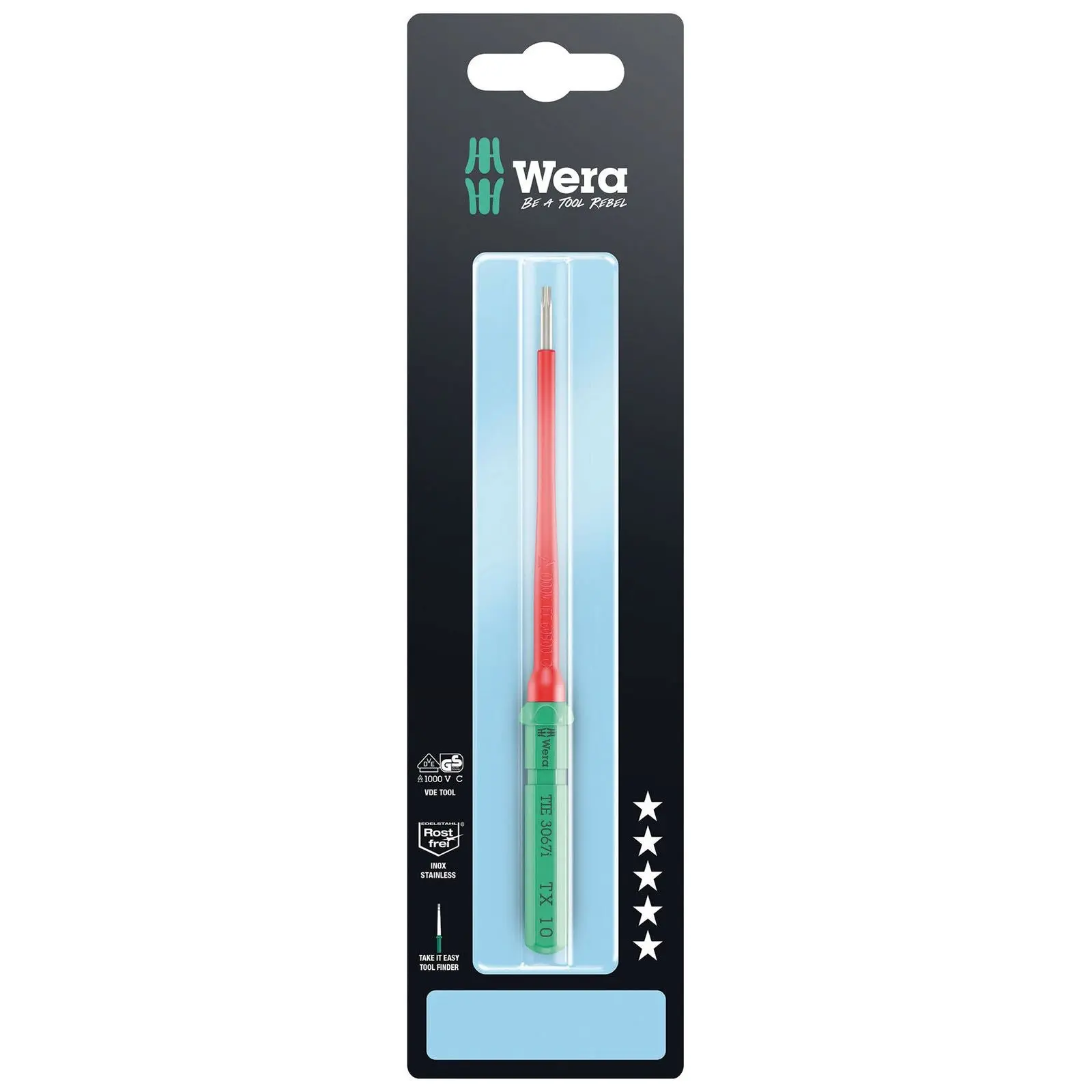 Wera Interchangeable Screwdriver Blade Kraftform Kompakt VDE Stainless Steel Take It Easy SB Colour Coded - Choose Size - Image 4