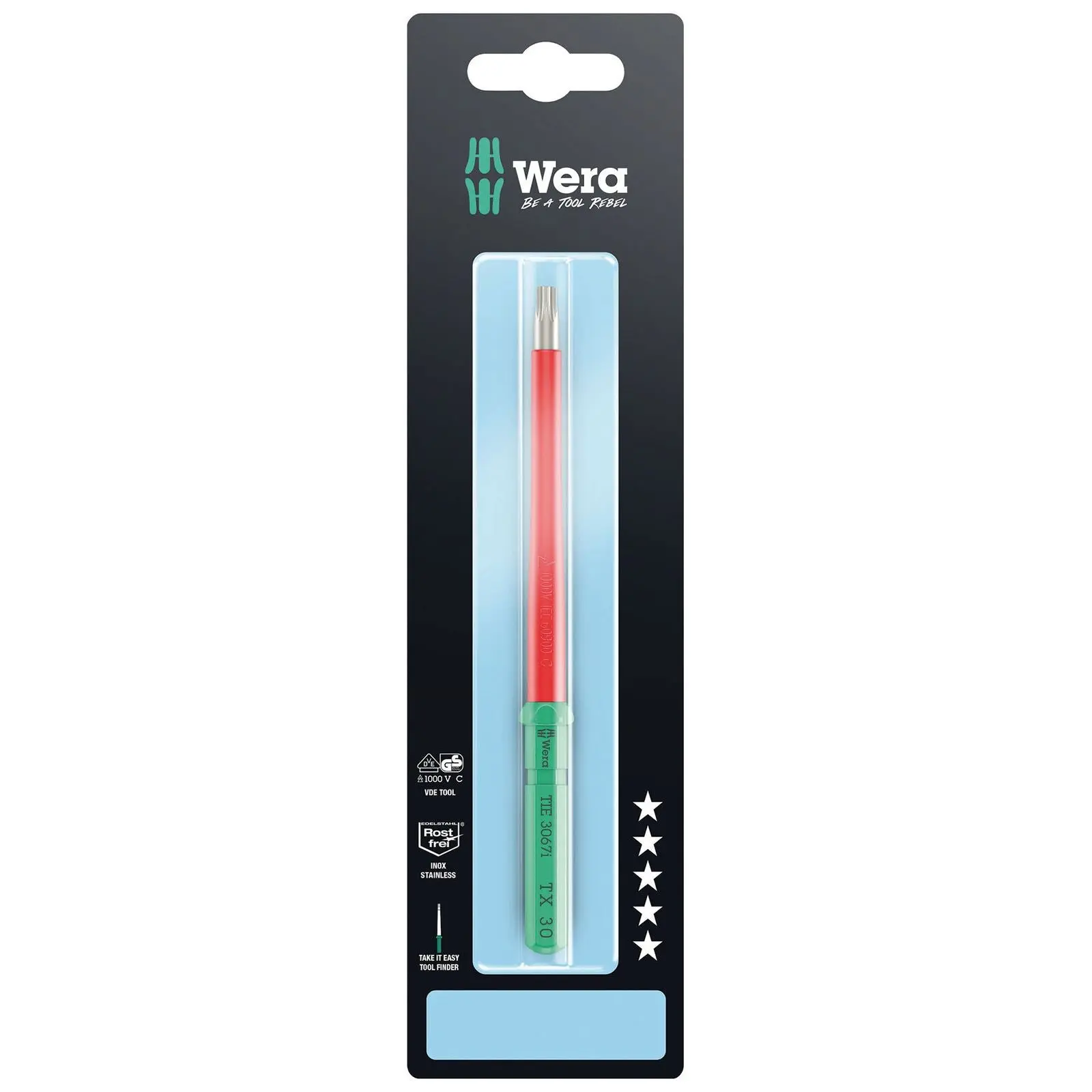 Wera Interchangeable Screwdriver Blade Kraftform Kompakt VDE Stainless Steel Take It Easy SB Colour Coded - Choose Size - Image 7