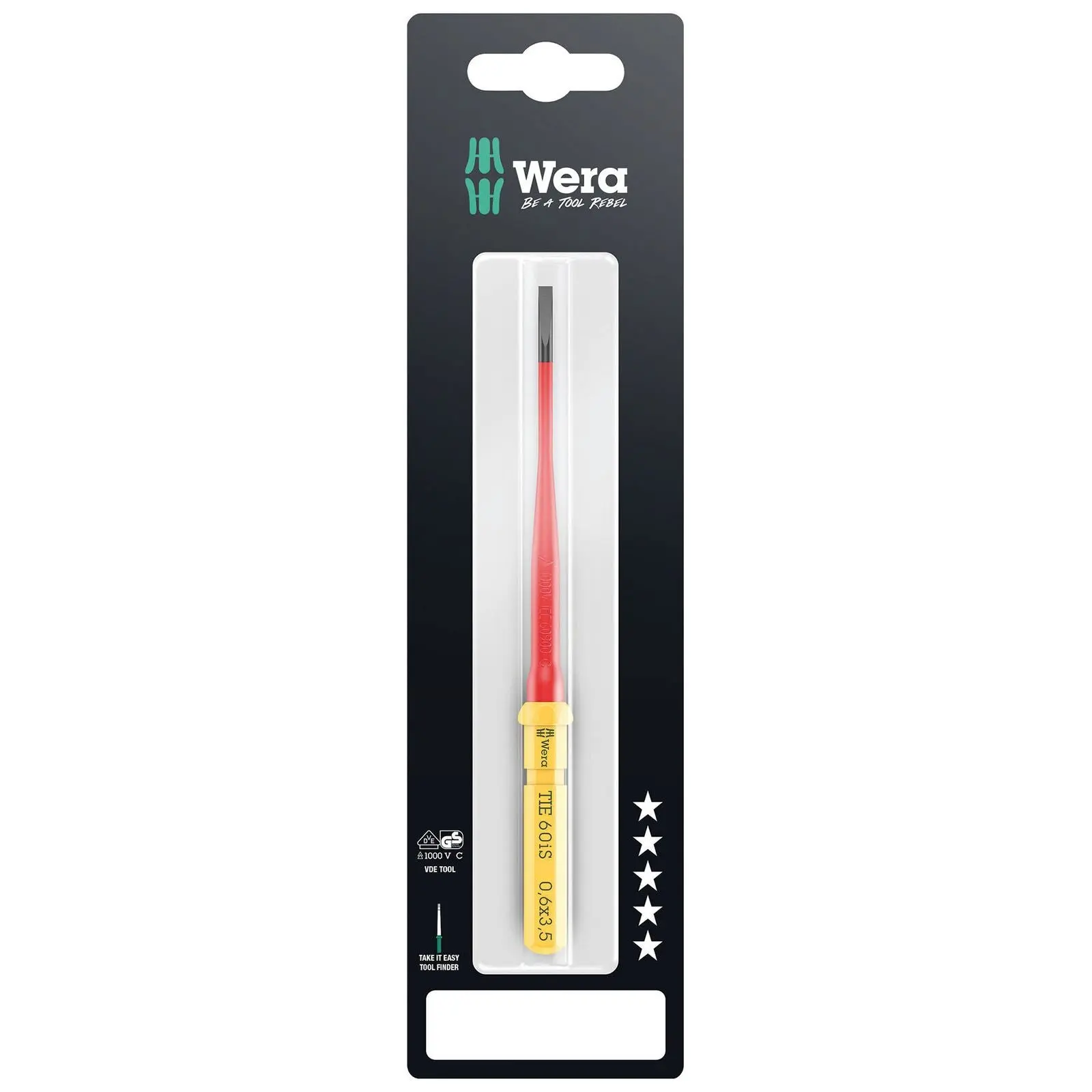 Wera Interchangeable Screwdriver Blade Kraftform Kompakt VDE Take It Easy SB Colour Coded - Choose Size - Image 9