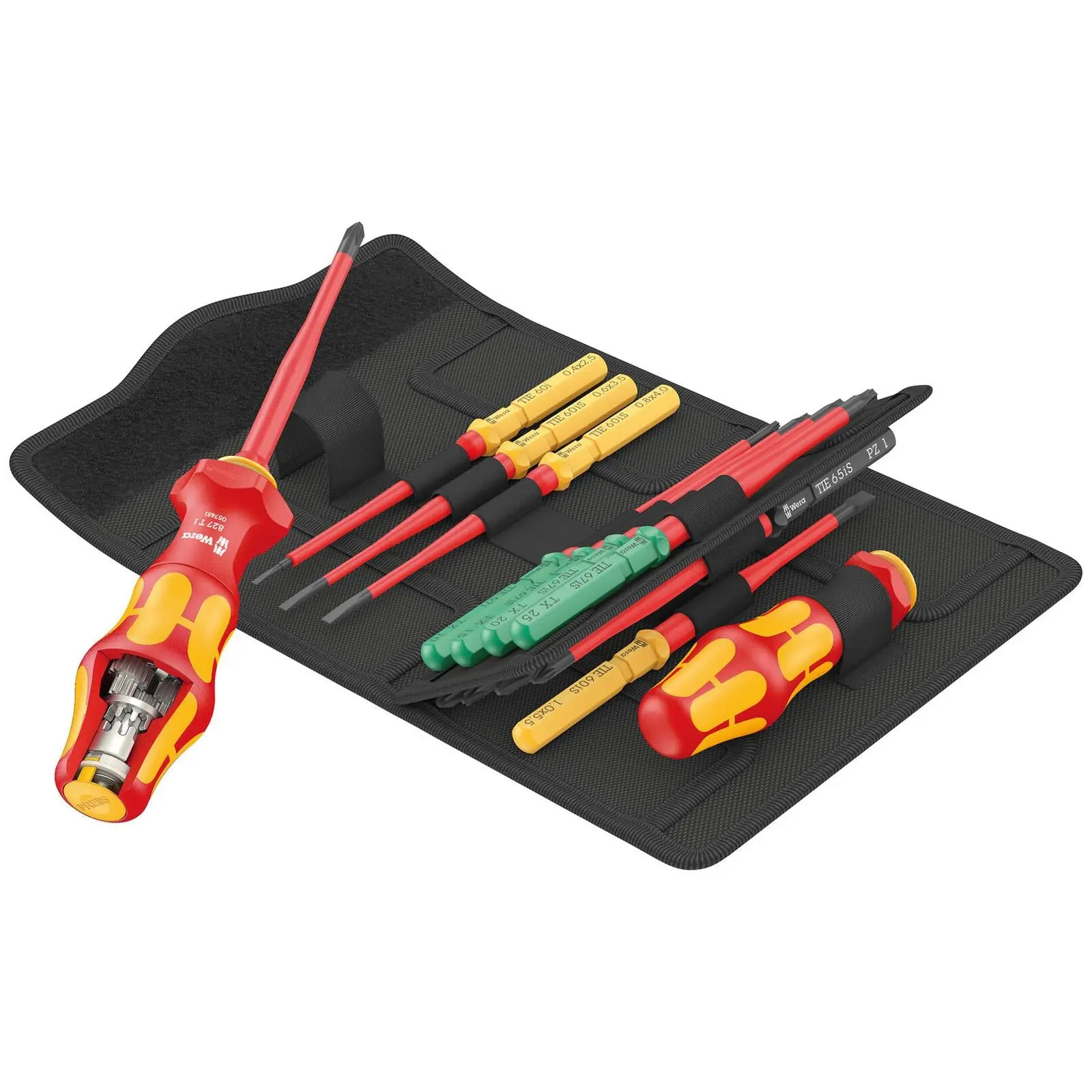 Wera Interchangeable VDE Screwdriver Set Kraftform Kompakt Turbo i 1 Tool Finder 16 Pieces Phillips Torx Pozi Slotted - Image 3
