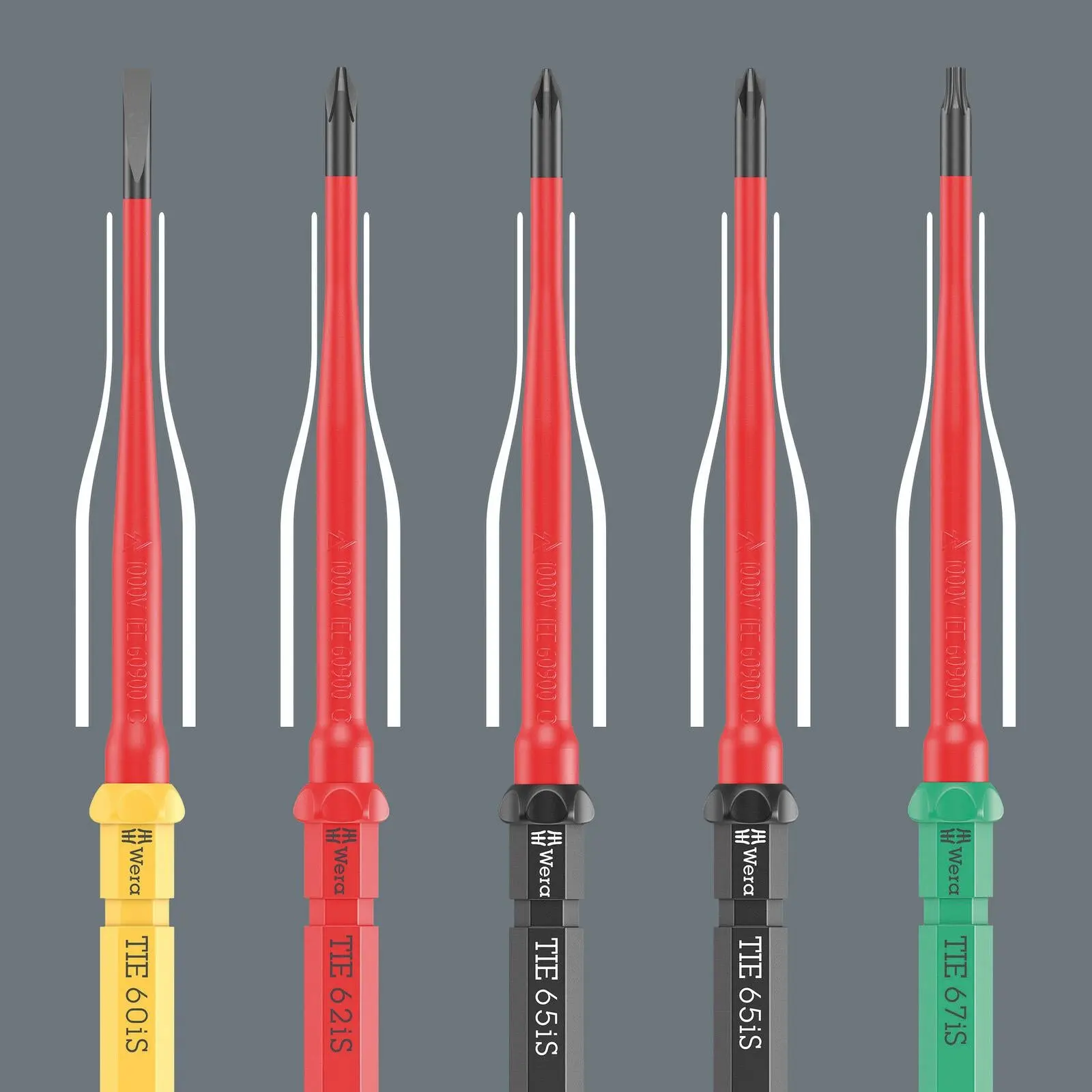 Wera Interchangeable VDE Screwdriver Set Kraftform Kompakt VDE 16 Torque 1.2-3Nm Extra Slim 1 Tool Finder 16 Pieces - Image 7