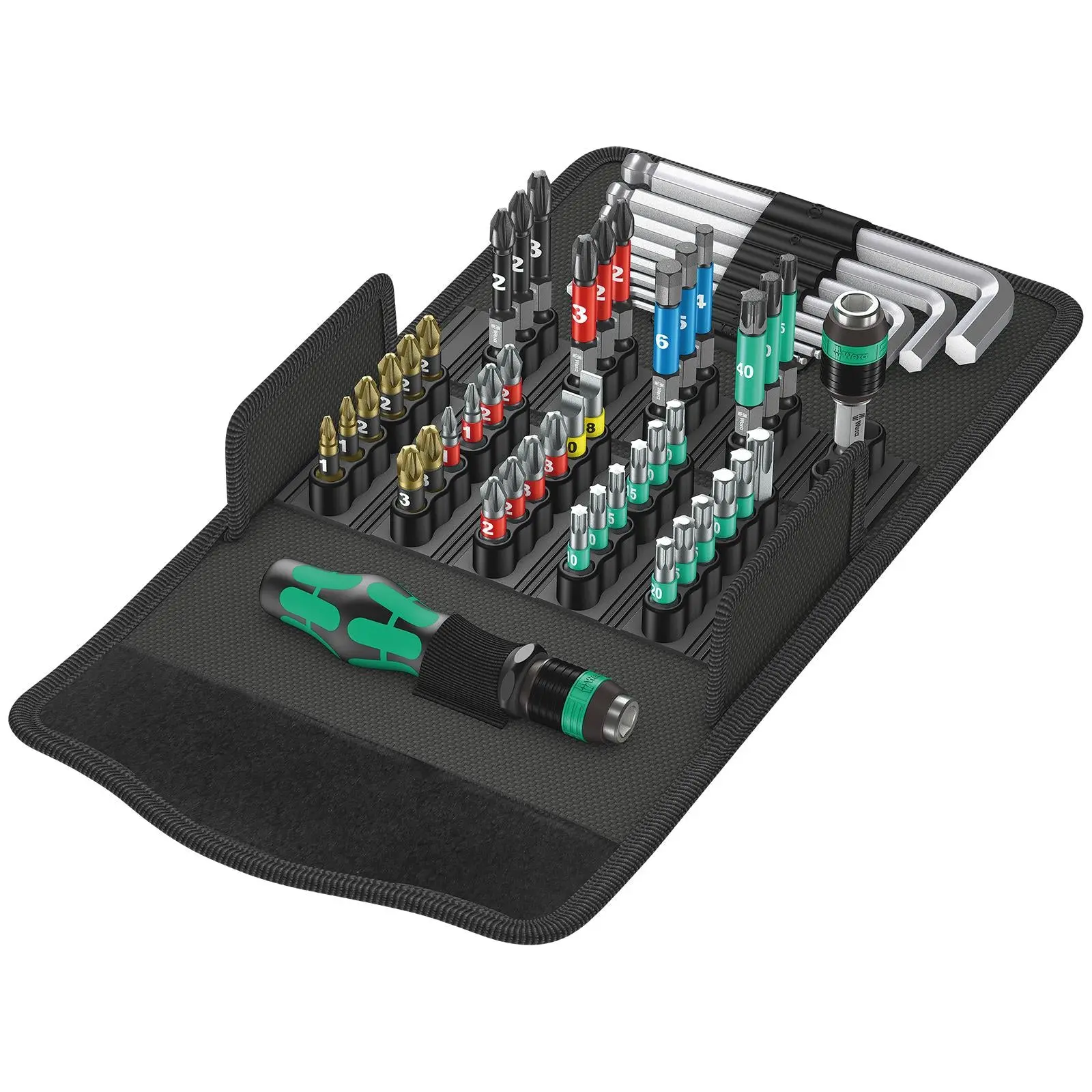 Wera Kraftform Kompakt 100 Compact Screwdriver Bit Service Kit Set 52 Piece - Image 2
