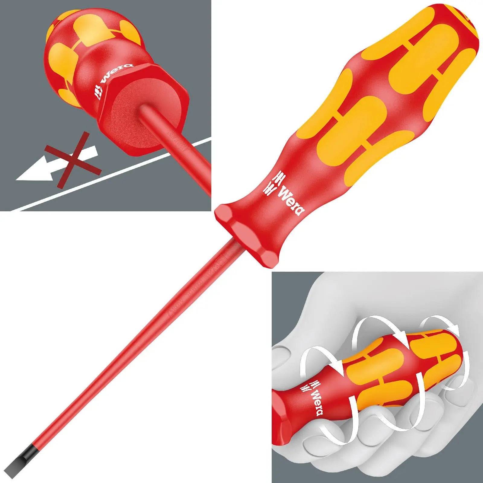 Wera Kraftform Plus VDE Slimline Screwdriver 1000V Slotted Phillips Pozi - Image 11