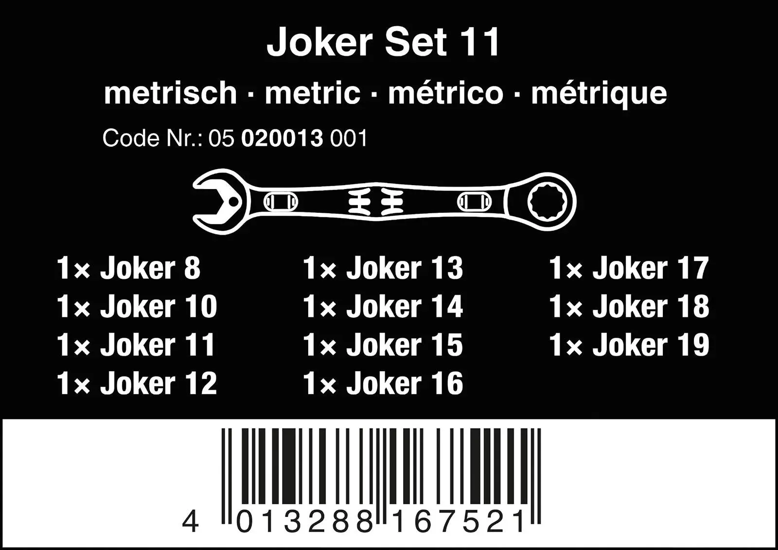 Wera Ratchet Combination Spanner Set 11 Piece 6000 Joker 11 Set 1 in Pouch 8-19mm - Image 12