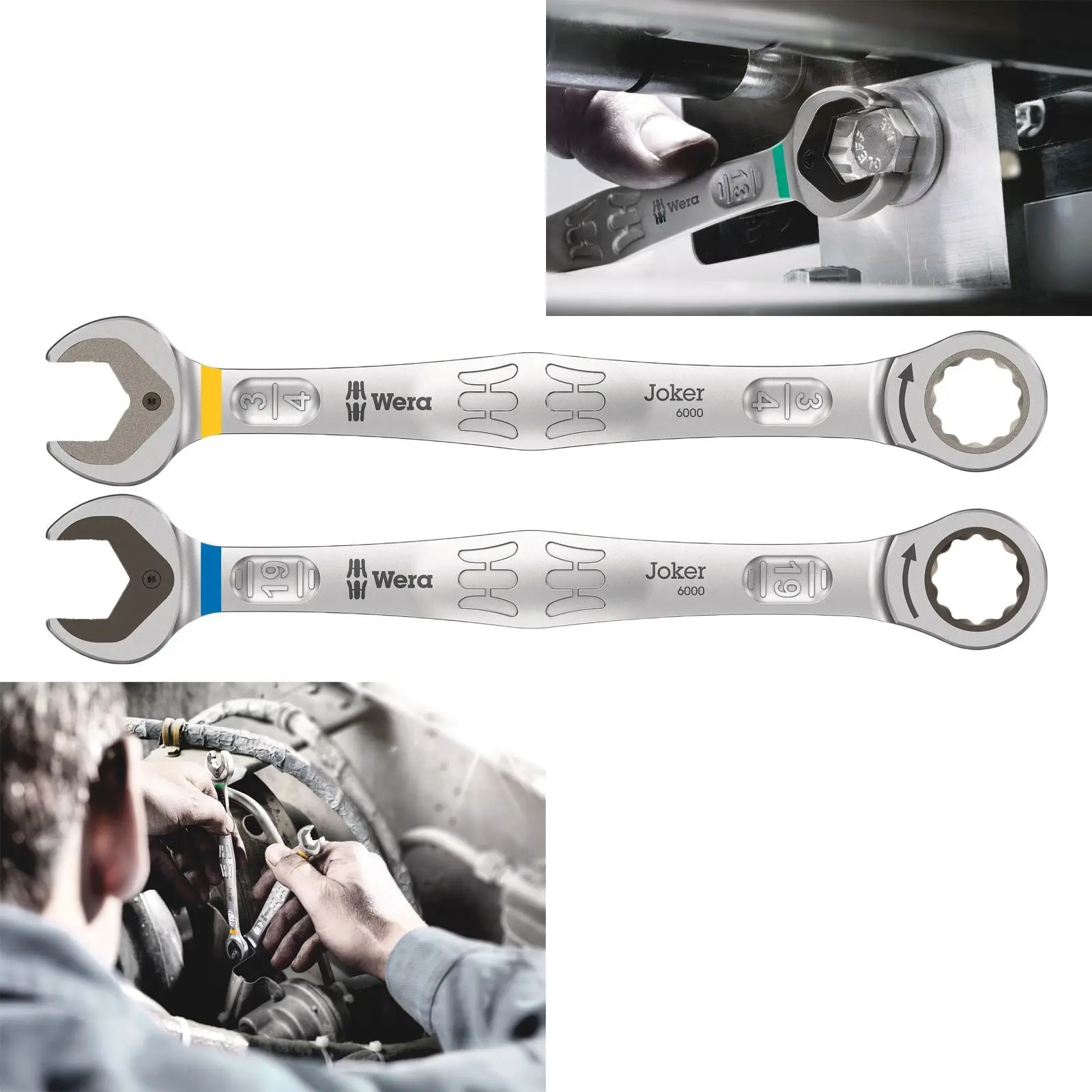 Wera Ratchet Combination Spanner Wrench 6000 Joker Metric Imperial Open End Ring Choose Size - Image 20