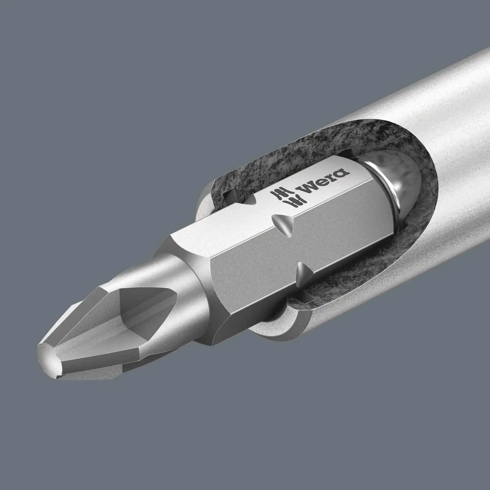 Wera Ratchet Screwdriver Kraftform Kompakt 27 RA 1 Integrated Bit Magazine 6 Pieces PH PZ SL - Image 6