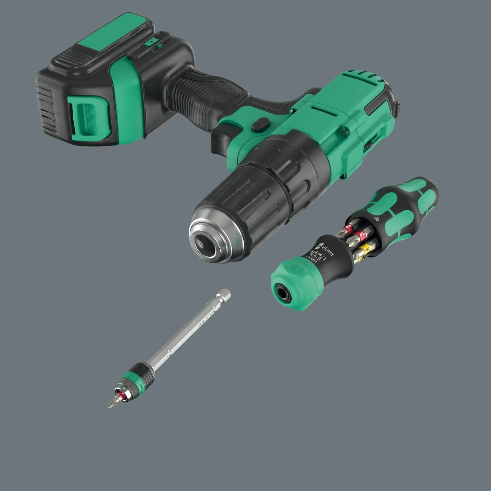 Wera Ratchet Screwdriver Set Kraftform Kompakt 20 RA-R with Pouch 6 Pieces PZ PH TX SL - Image 3