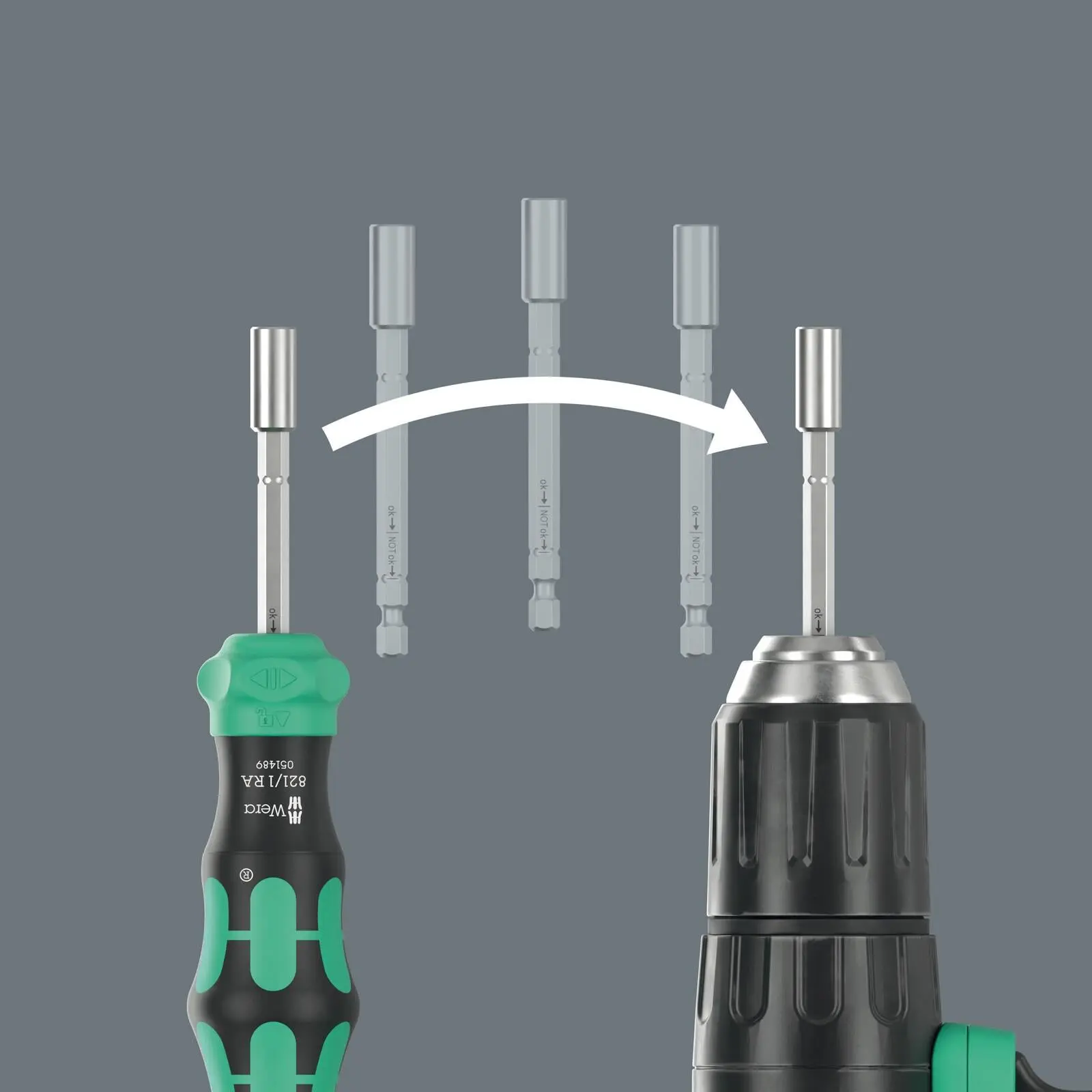 Wera Ratchet Screwdriver Set Kraftform Kompakt 28 RA 1 6 Pieces PH PZ TX SL - Image 2