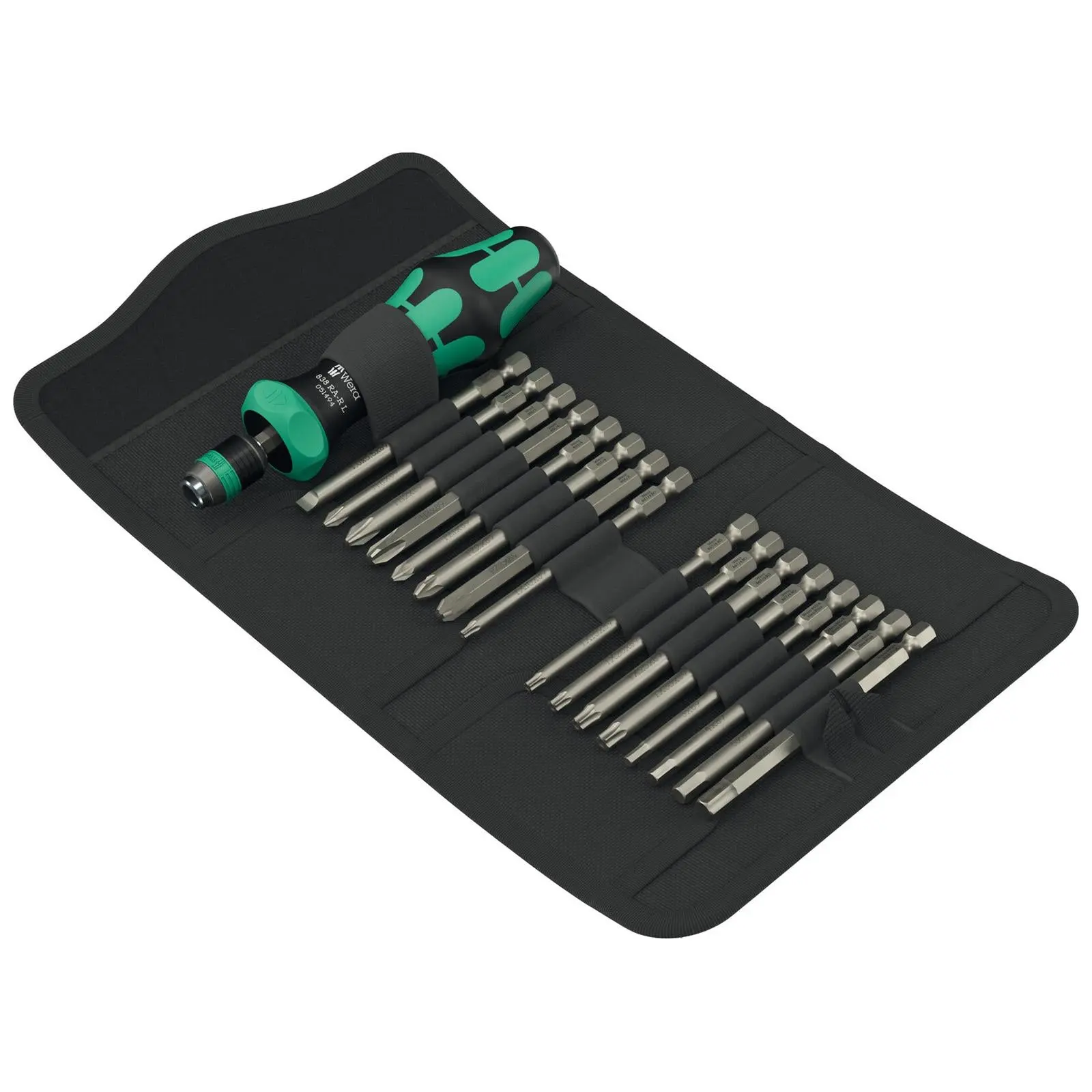 Wera Ratchet Screwdriver Set Kraftform Kompakt 60 RA-R 1 17 Pieces PH PZ TX BO SL Hex - Image 9