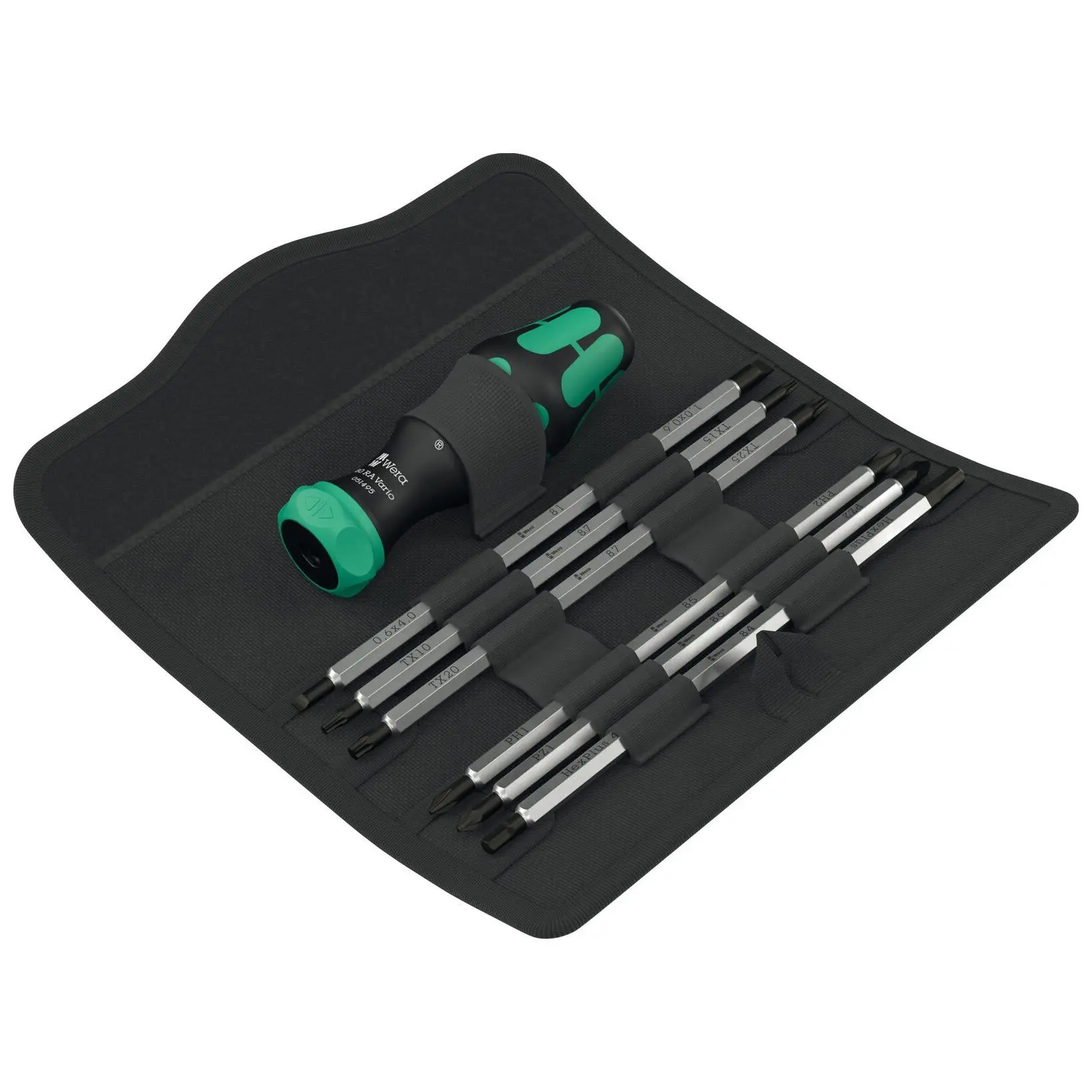 Wera Ratchet Screwdriver Set Kraftform Kompakt Vario RA 7 Pieces PH PZ TX SL - Image 5