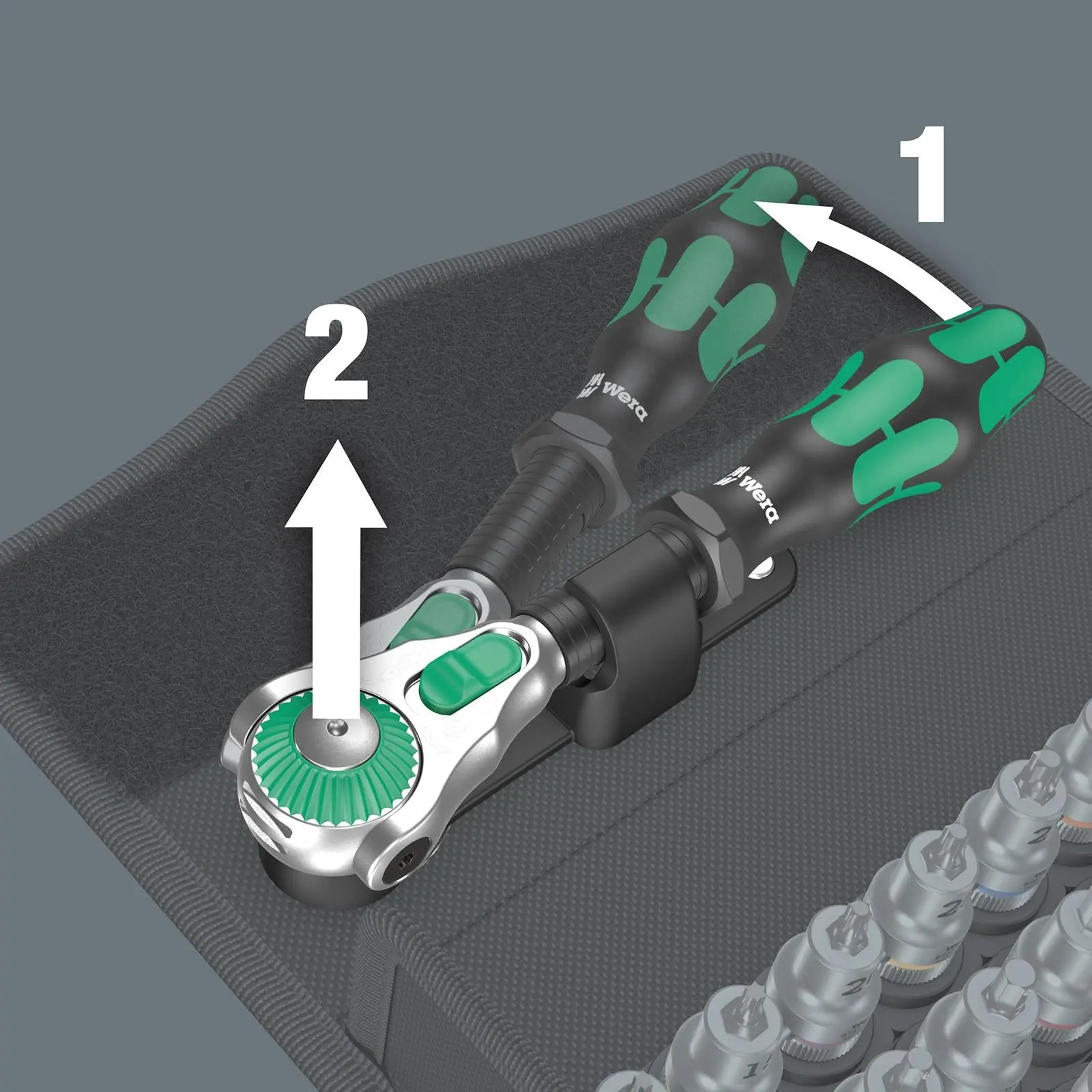 Wera Ratchet Socket Set 3/8" Drive 35 Piece 8100 SB All In Zyklop Speed Ratchet Set 6-19mm - Image 4