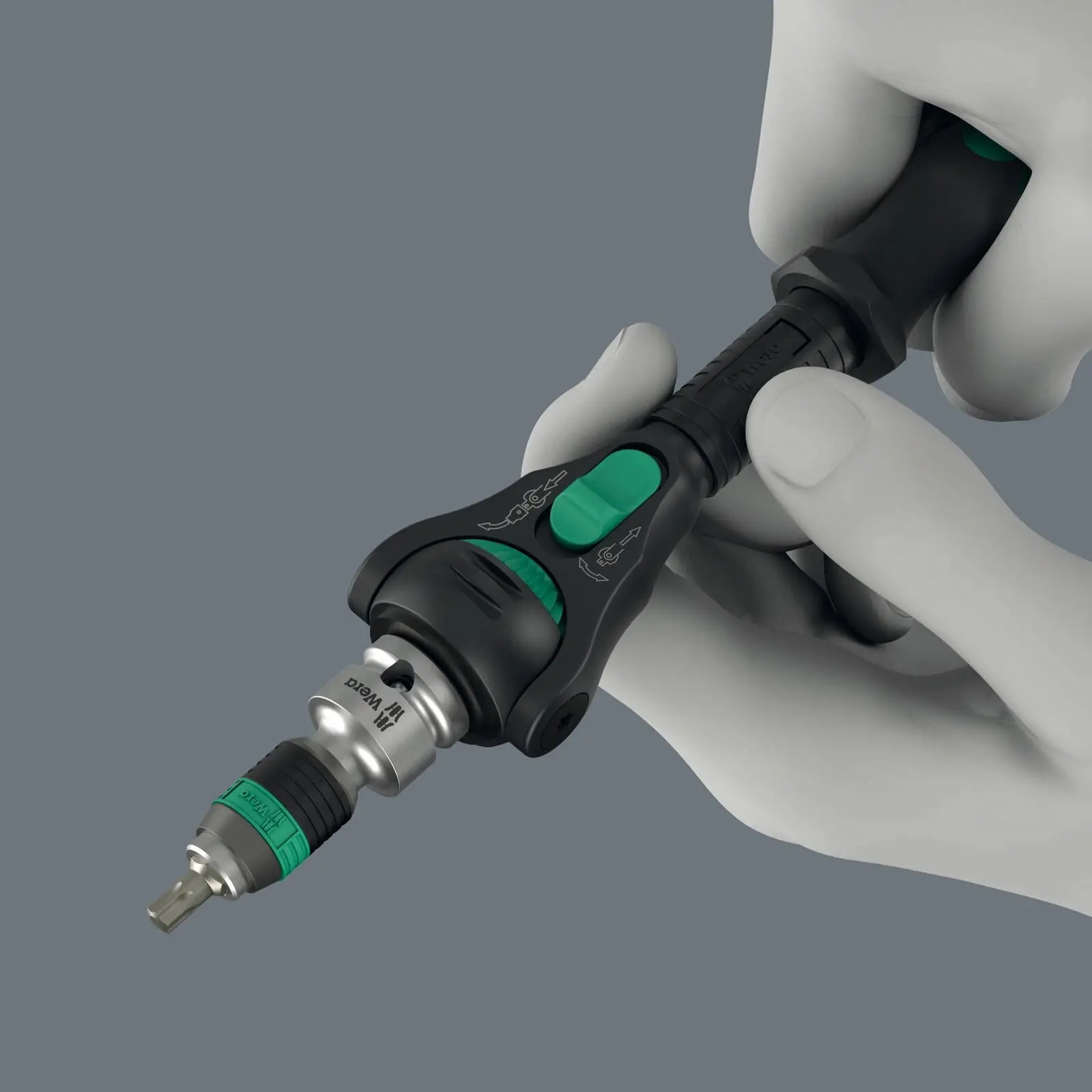 Wera Ratchet Wrench 8000 A Black Edition Zyklop Speed Ratchet with 1/4" Drive - Image 8