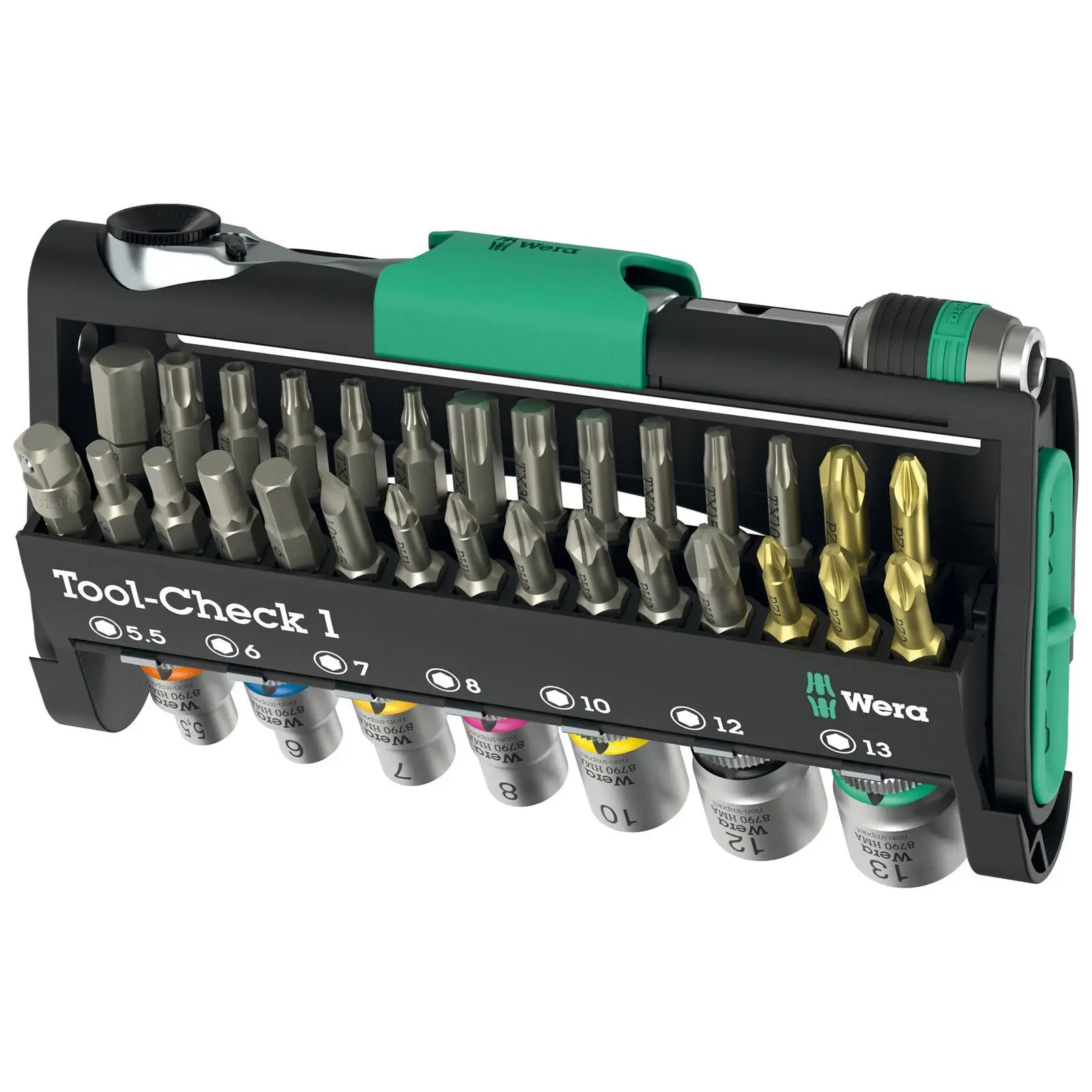 Wera Screwdriver Bits Bit Holder and Socket Set Tool Check 1 38 Pieces - Image 5