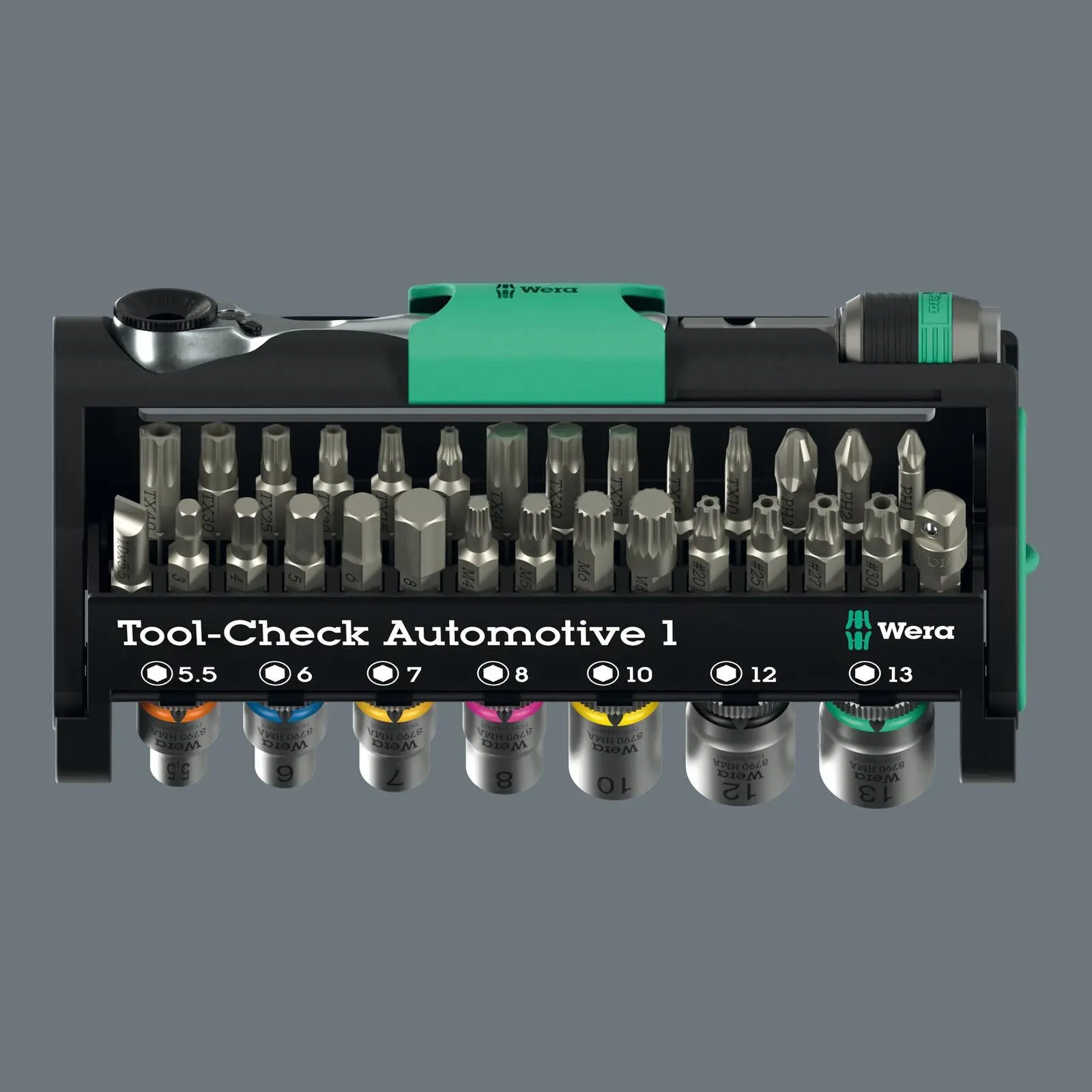 Wera Screwdriver Bits Bit Holder and Socket Set Tool Check Automotive 1 38 Pieces - Image 4