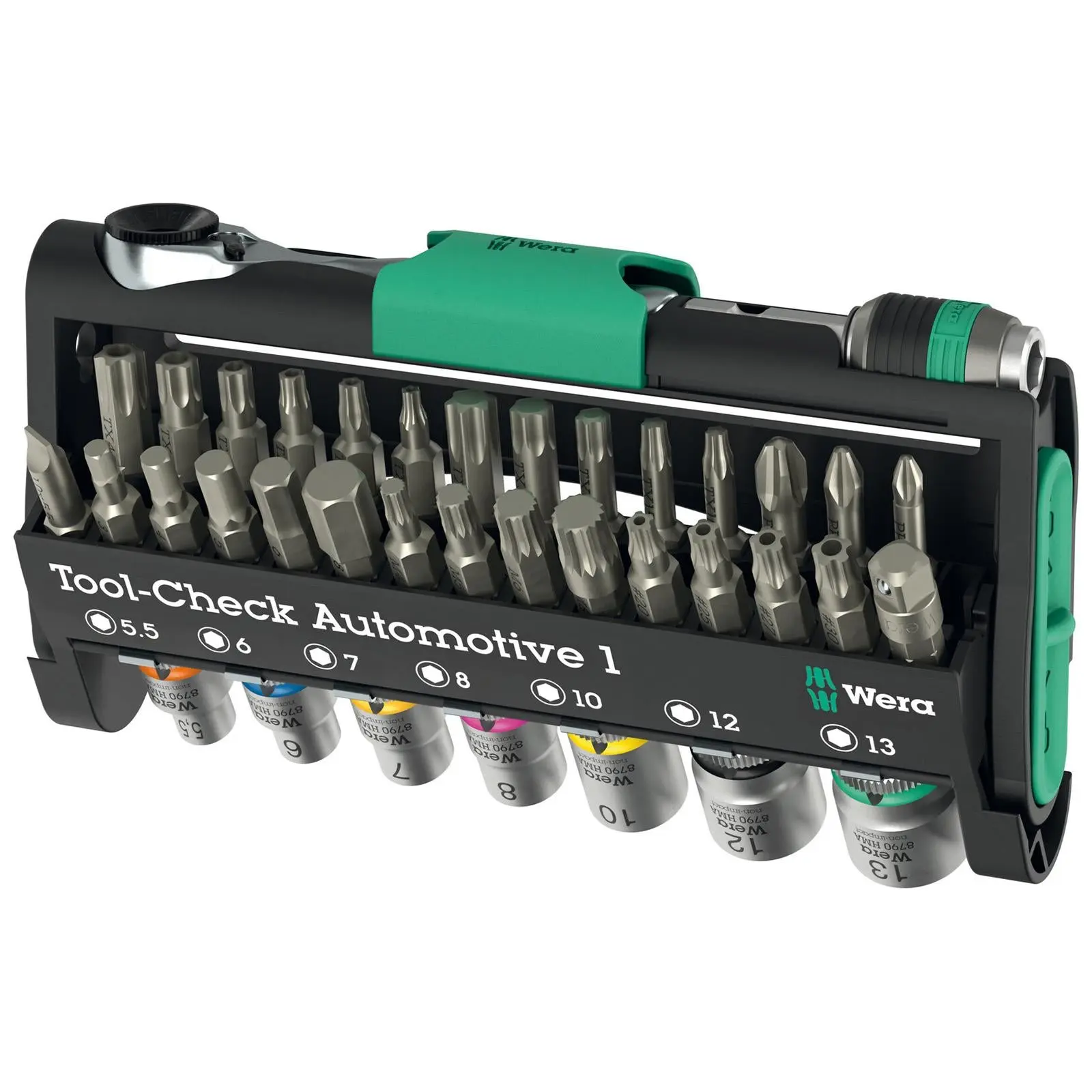 Wera Screwdriver Bits Bit Holder and Socket Set Tool Check Automotive 1 38 Pieces - Image 9