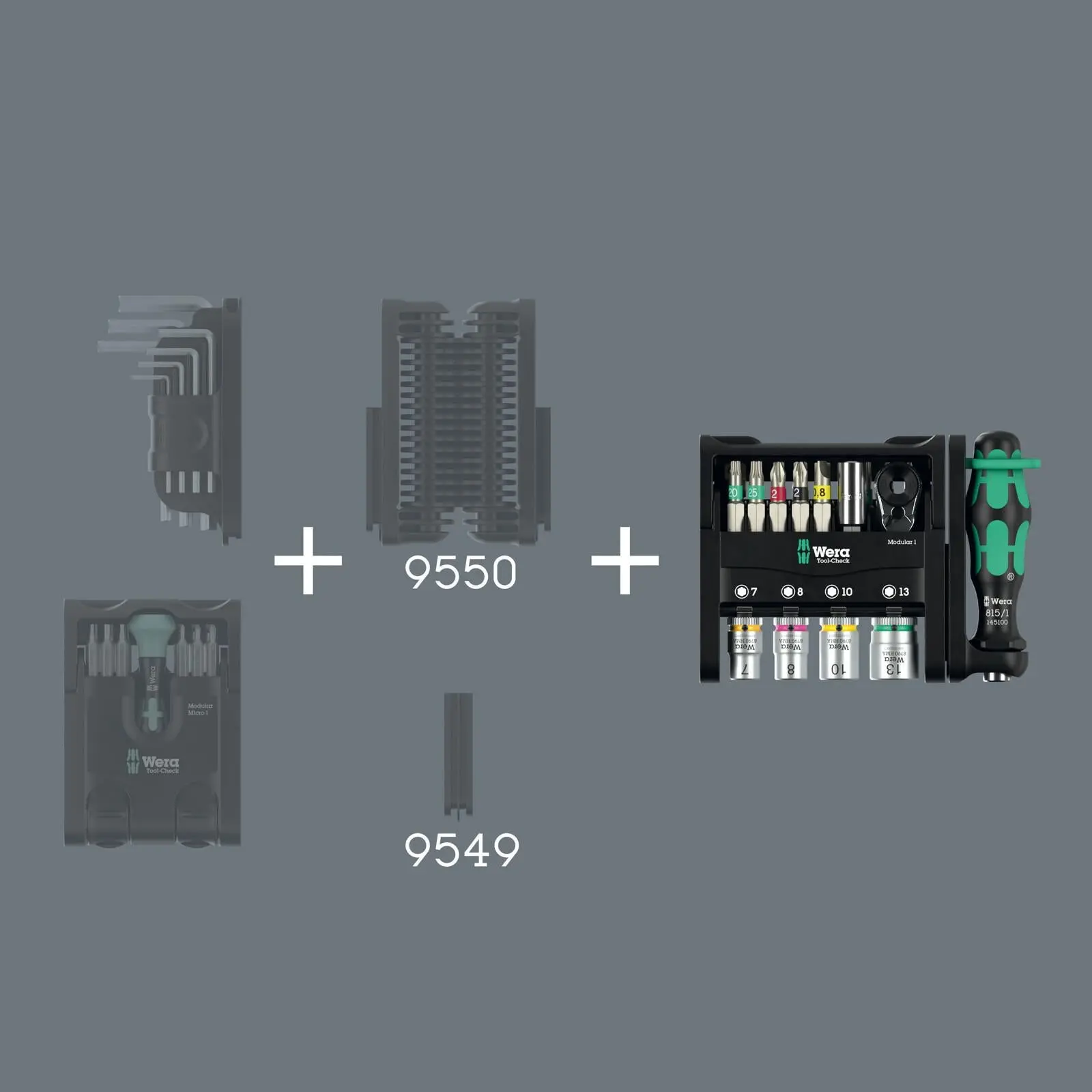 Wera Screwdriver Bits Bit Holder and Socket Set Tool Check Modular 1 21 Pieces - Image 5