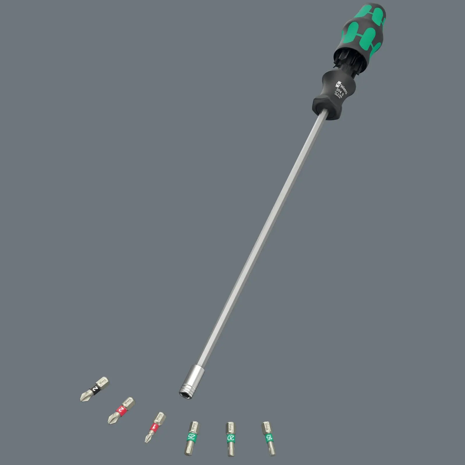 Wera Screwdriver Set 1/4" Hex 300mm Kraftform Kompakt KK 27 XL Universal 1 7 Pieces PH PZ TX - Image 4