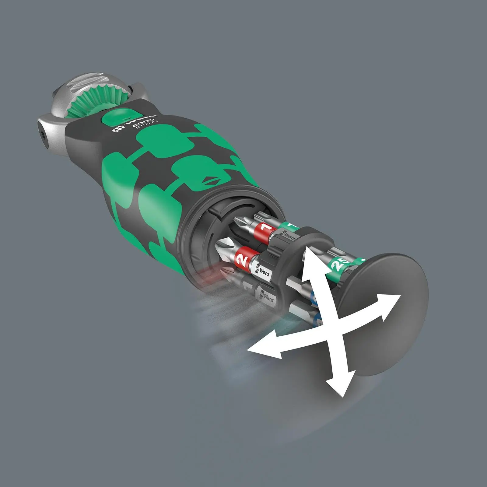 Wera Screwdriver Set 8009 Zyklop Pocket Set 3 Sockets and Bit Kit in Case 27 Pieces - Image 7
