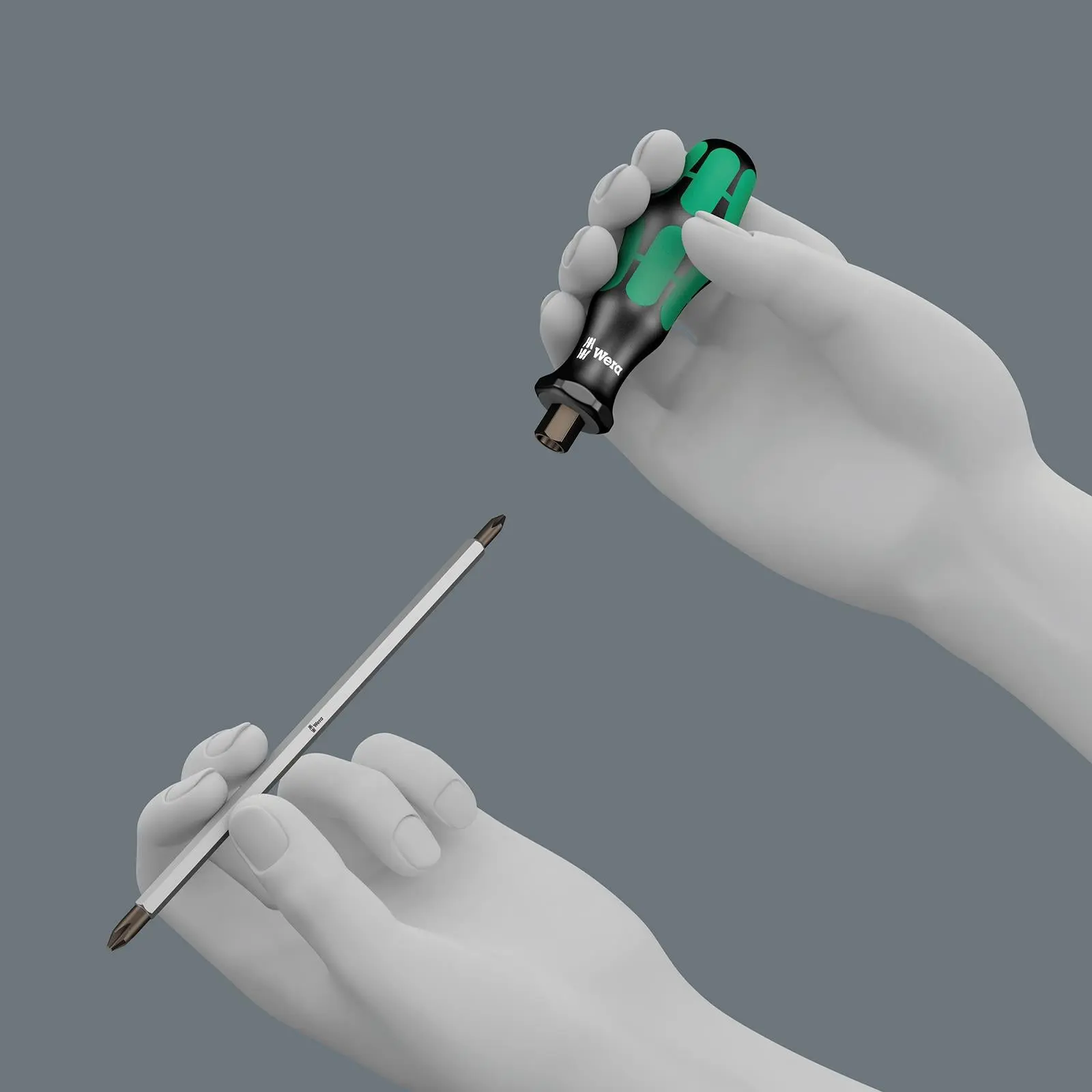 Wera Screwdriver Set 88/1 Vario Set 11 Piece Kraftform Kompakt Handle 175mm Combination Blades - Image 3
