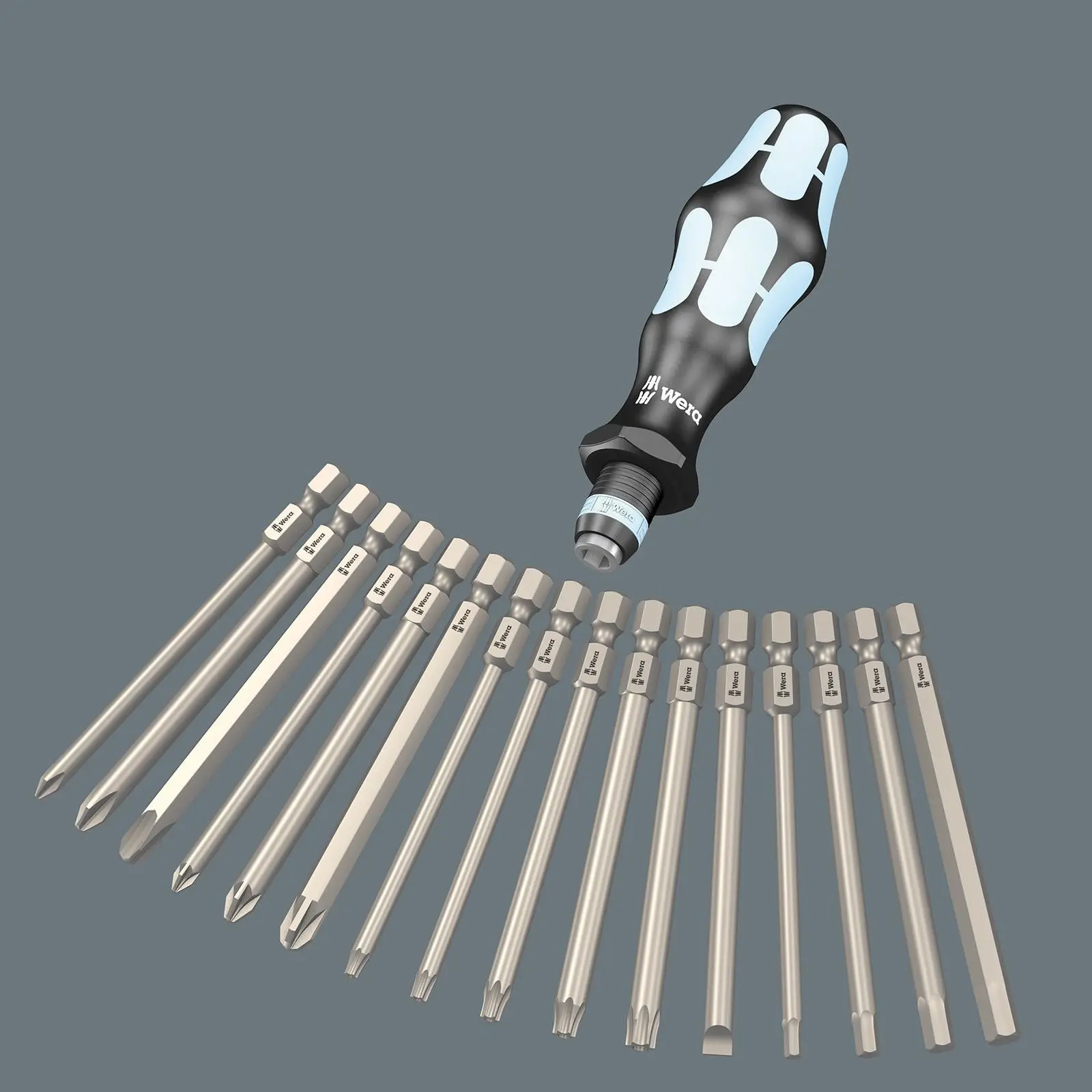 Wera Screwdriver Set Interchangable Stainless Steel Blades 17 Piece Kraftform Kompakt 60 - Image 3