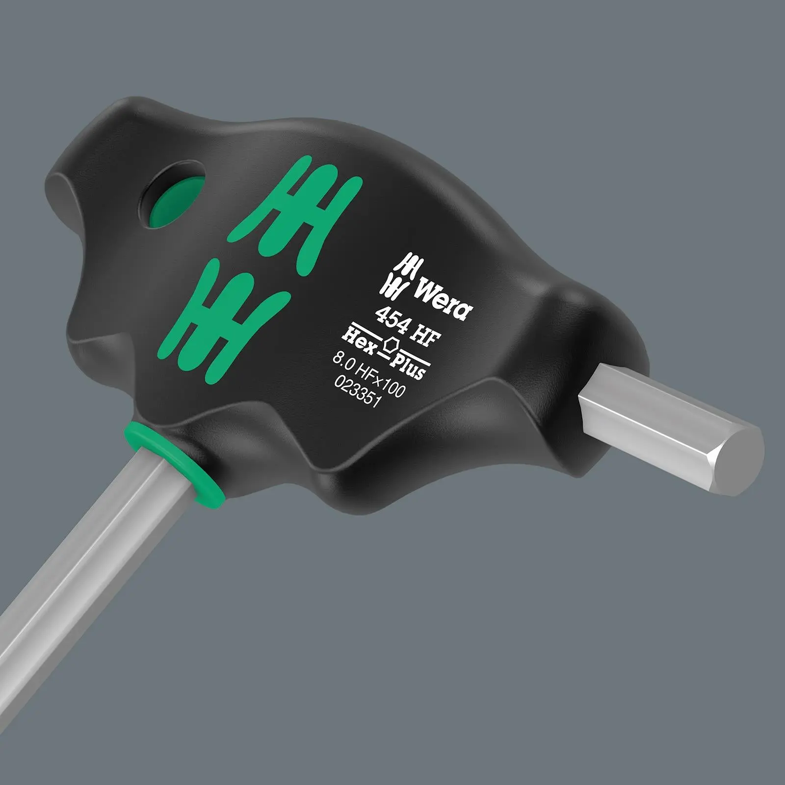 Wera Screwdriver Set T-Handle Hex Plus with Holding Function Metal Rack 10 Piece 454/10 HF Set Imperial 2 - Image 3