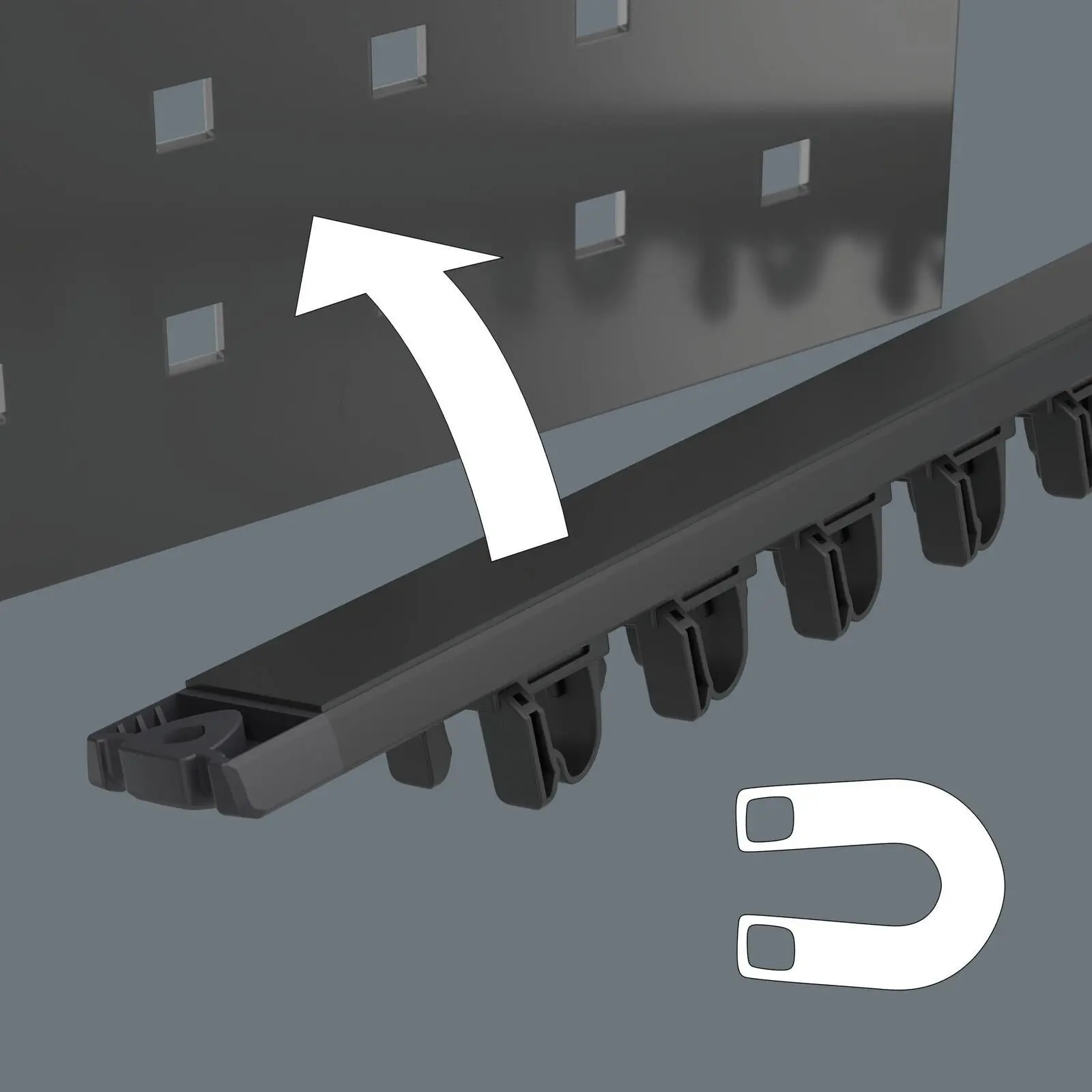 Wera Screwdriver Storage Rack 9611 Magnetic Rail for 9 Kraftform Screwdrivers Empty - Image 4