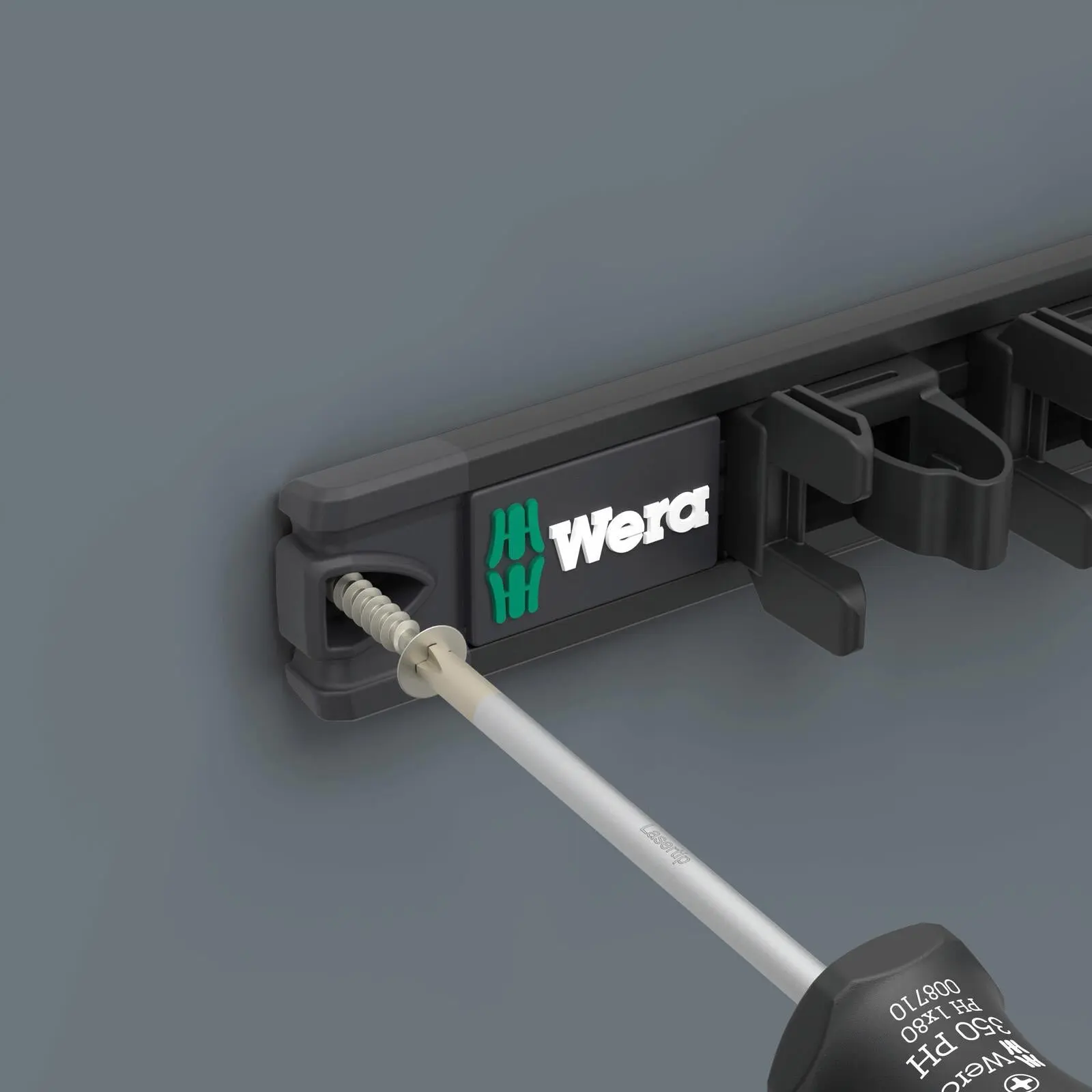 Wera Screwdriver Storage Rack 9611 Magnetic Rail for 9 Kraftform Screwdrivers Empty - Image 5