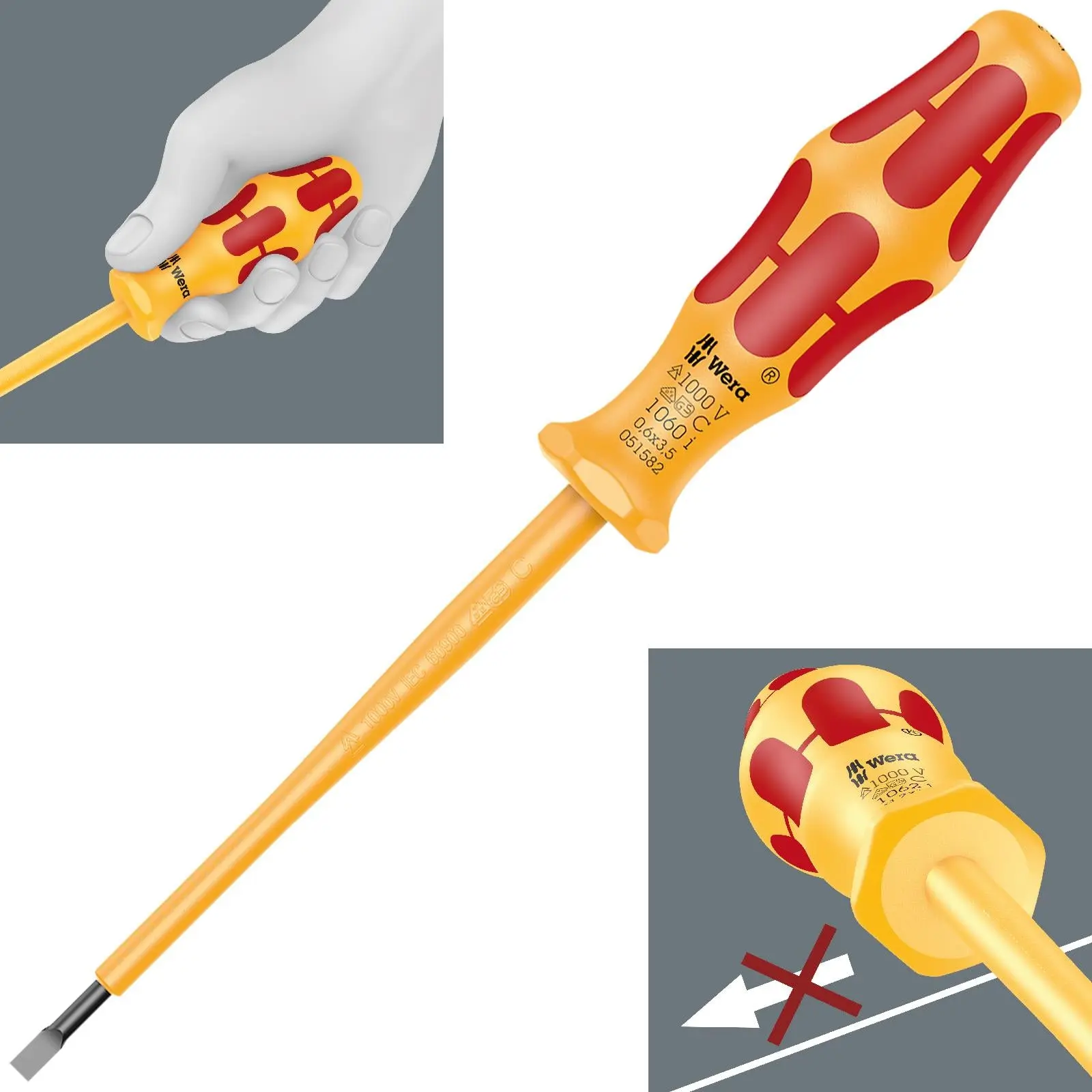 Wera Screwdriver VDE Insulated 1000V Kraftform 1000 Series Slotted Phillips Pozi - Image 13