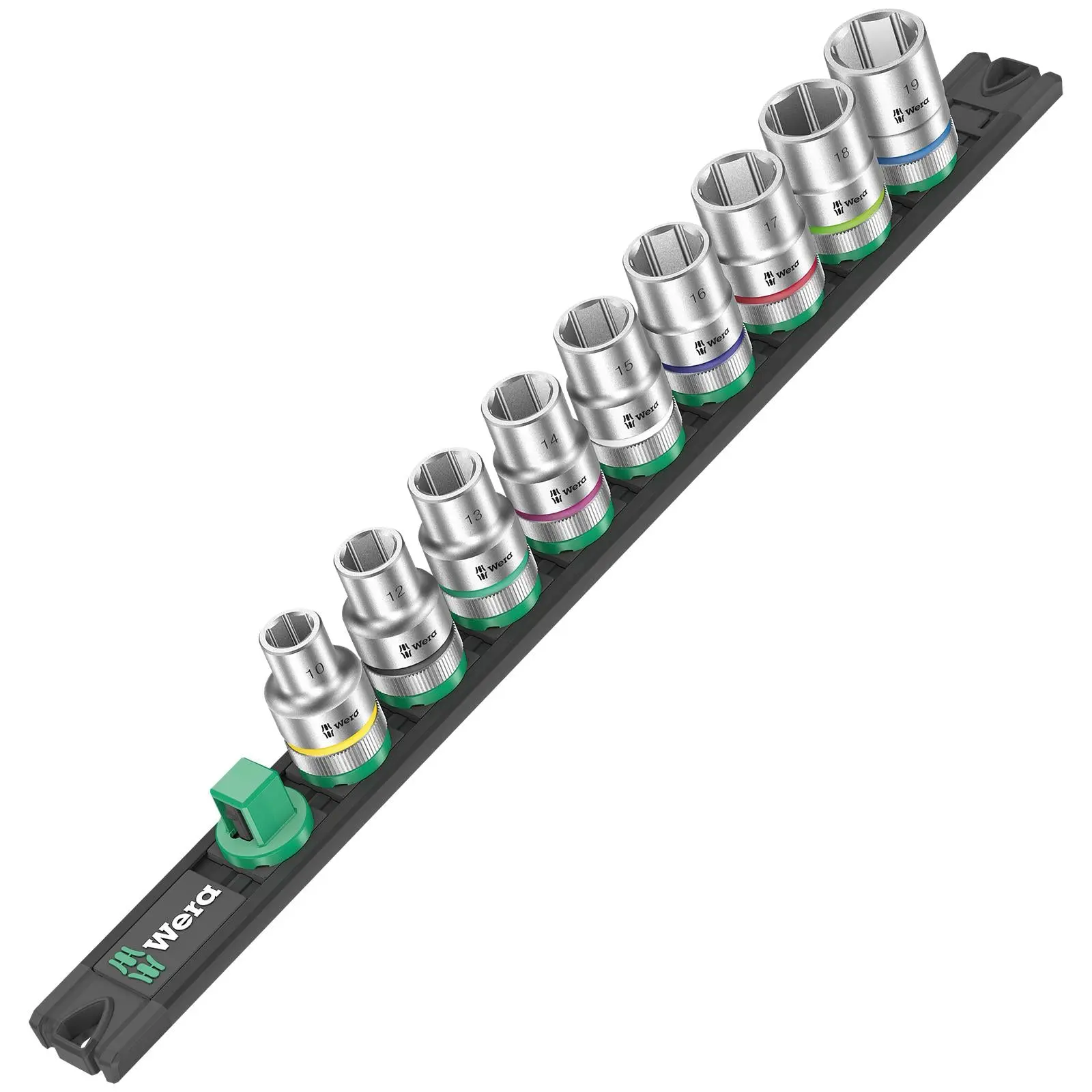 Wera Socket Set 1/2" Drive on Magnetic Socket Rail C 4 Zyklop 9 Pieces Metric 10-19mm - Image 2