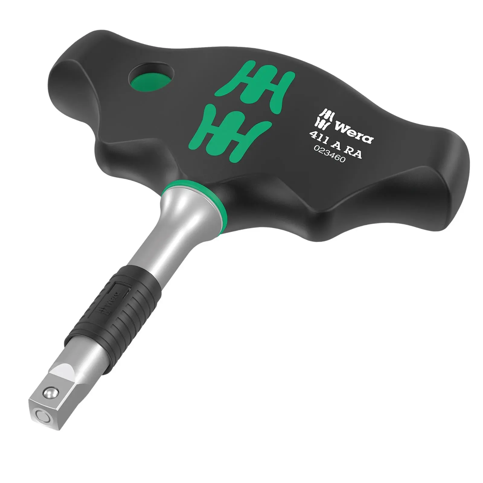 Wera T-Handle Adaptor Screwdriver 1/4" Drive with Ratchet Function 411 A RA - Image 2