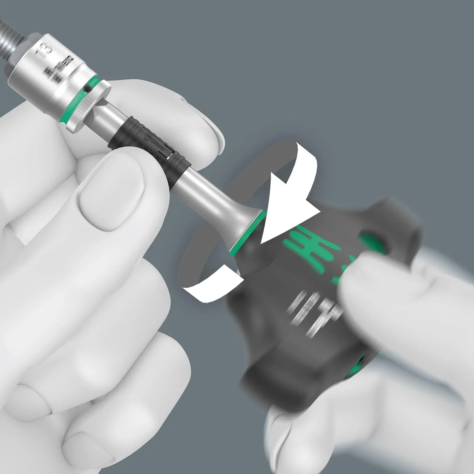 Wera T-Handle Adaptor Screwdriver 1/4" Drive with Ratchet Function 411 A RA - Image 5