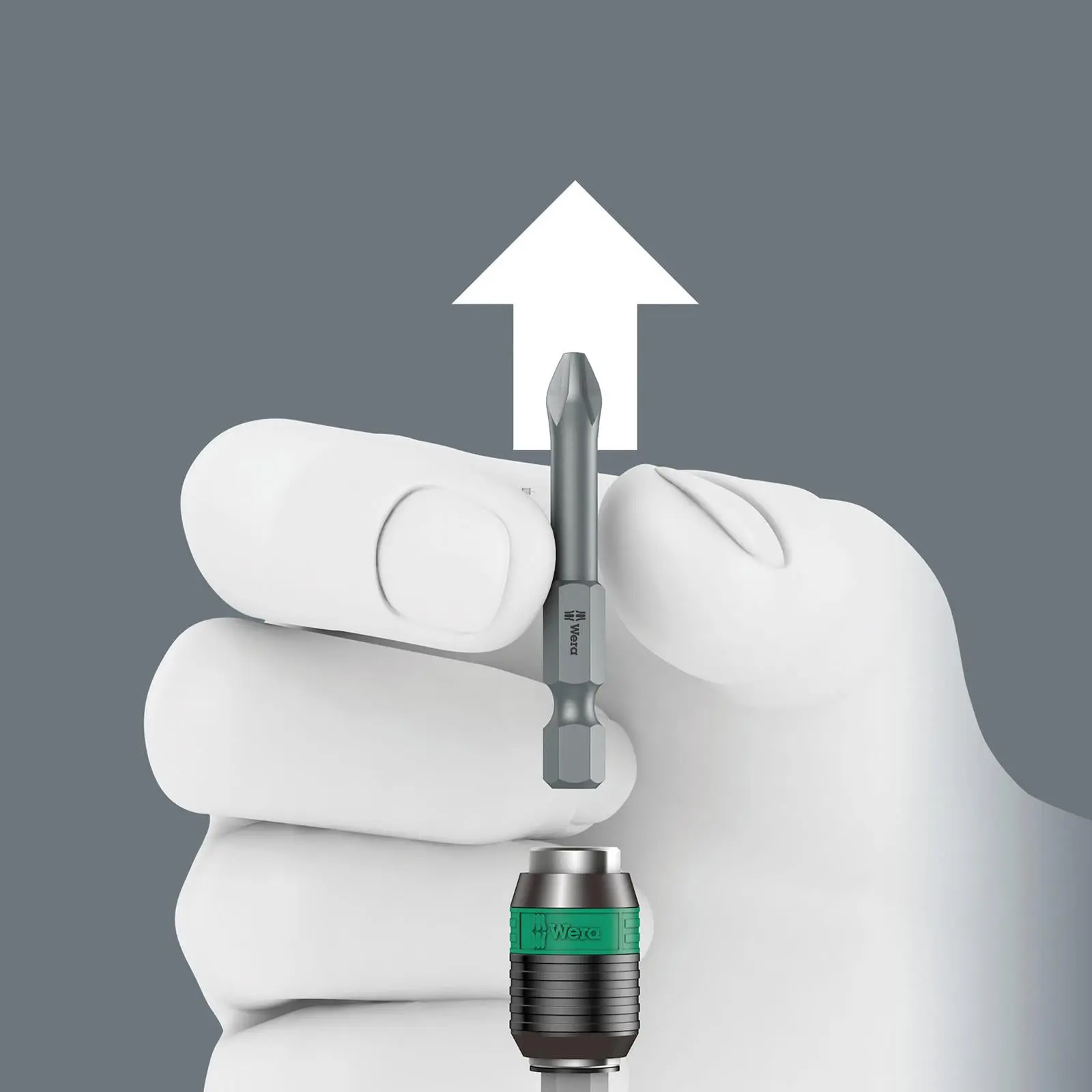 Wera T-Handle Screwdriver 1/4" Hex with Ratchet Function 416 RA Rapidaptor Quick Release Chuck - Image 7