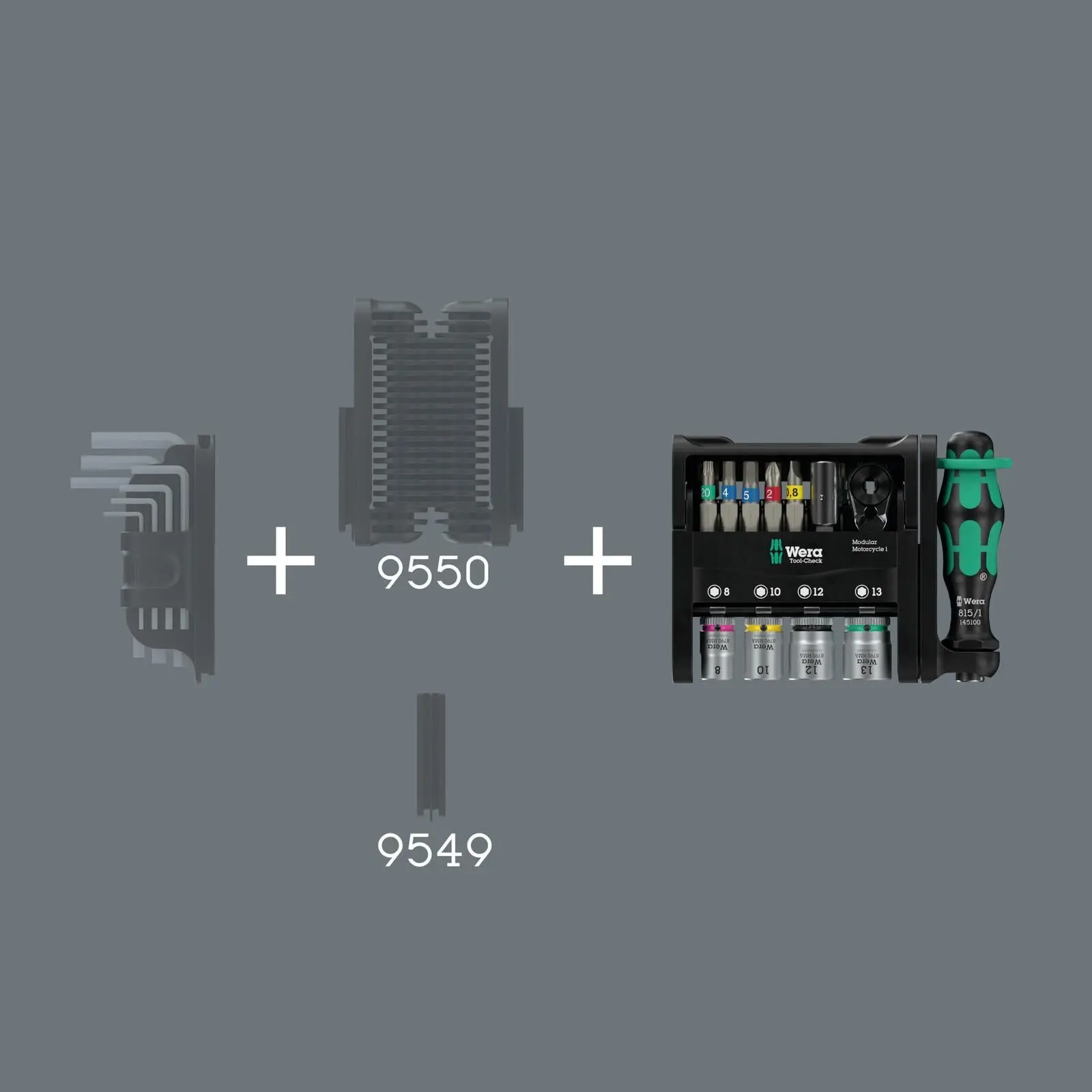 Wera Tool Check Modular Motorcycle 1 Screwdriver Bits and Socket Set 21 Pieces - Image 9