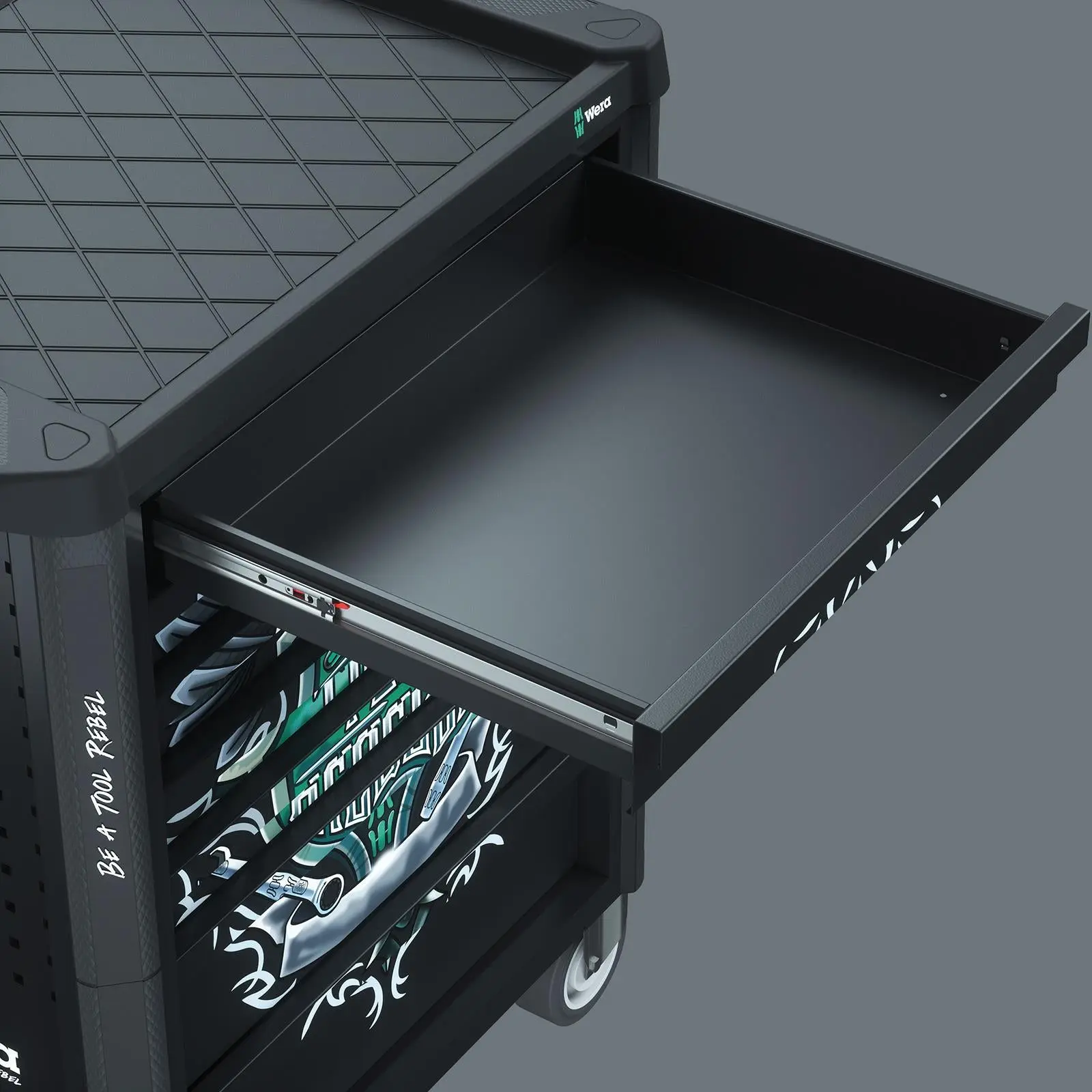 Wera Tool Rebel Roller Cabinet 9700 1 78 Pieces 4 Foam Drawer Inserts Lockable Drawers - Image 10