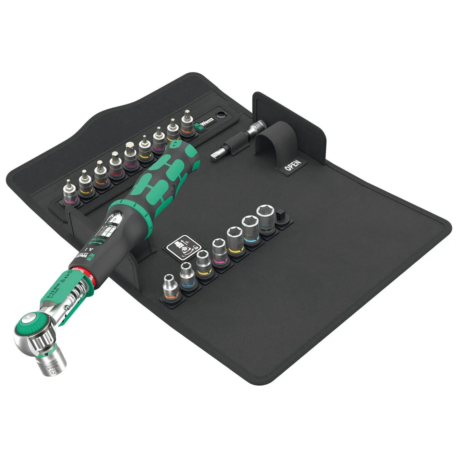 Wera Torque Wrench Kit 1/4" Drive 2-12 Nm Safe Torque A 1 SHK Set 1 20 Pieces TX Hex 5.5-13mm Sockets - Image 6