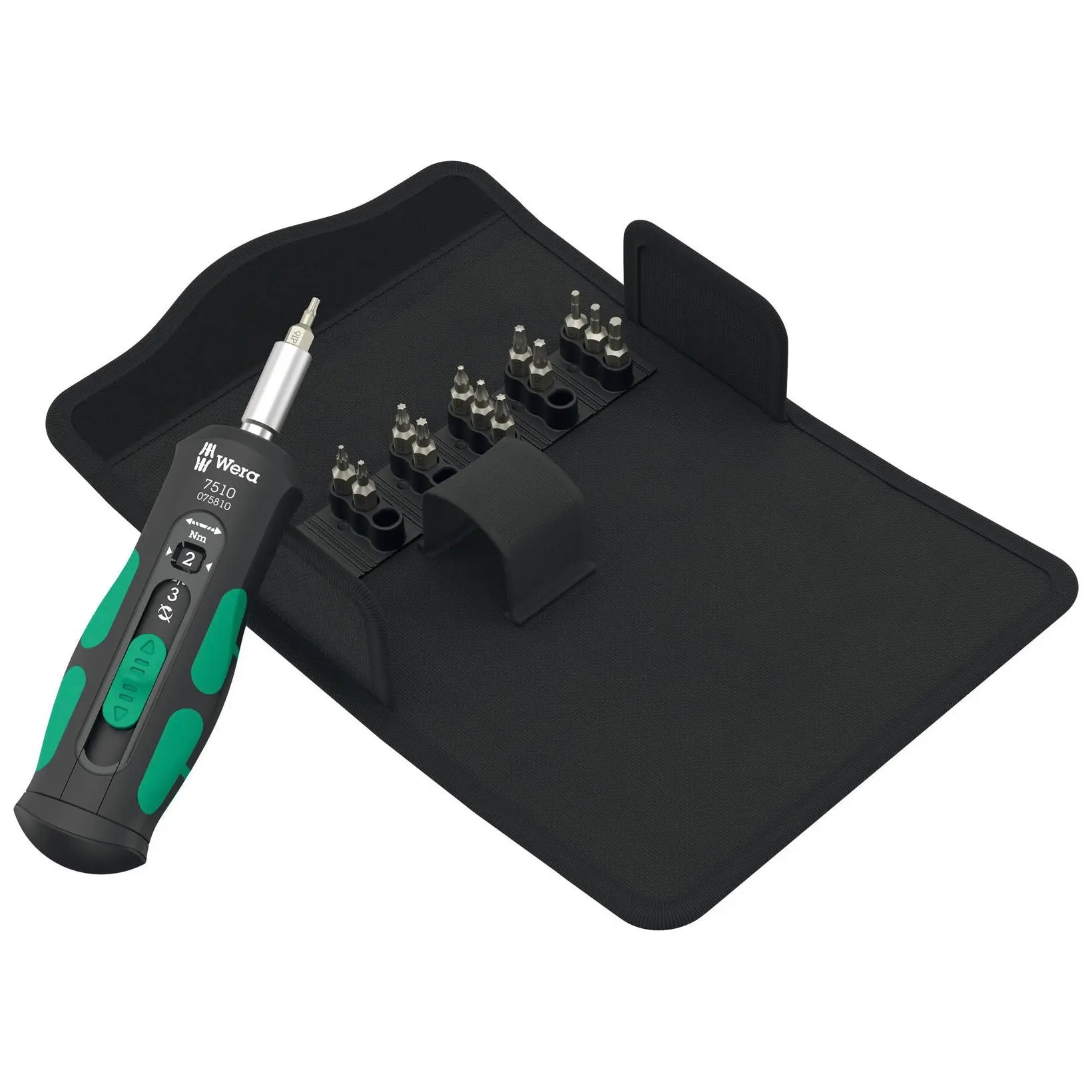 Wera Torque Wrench Screwdriver Set 1/4" Hex 1-3 Nm 7510/14 Kraftform Safe Torque Speed Tool Set for Carbide Inserts 14 Pieces - Image 4