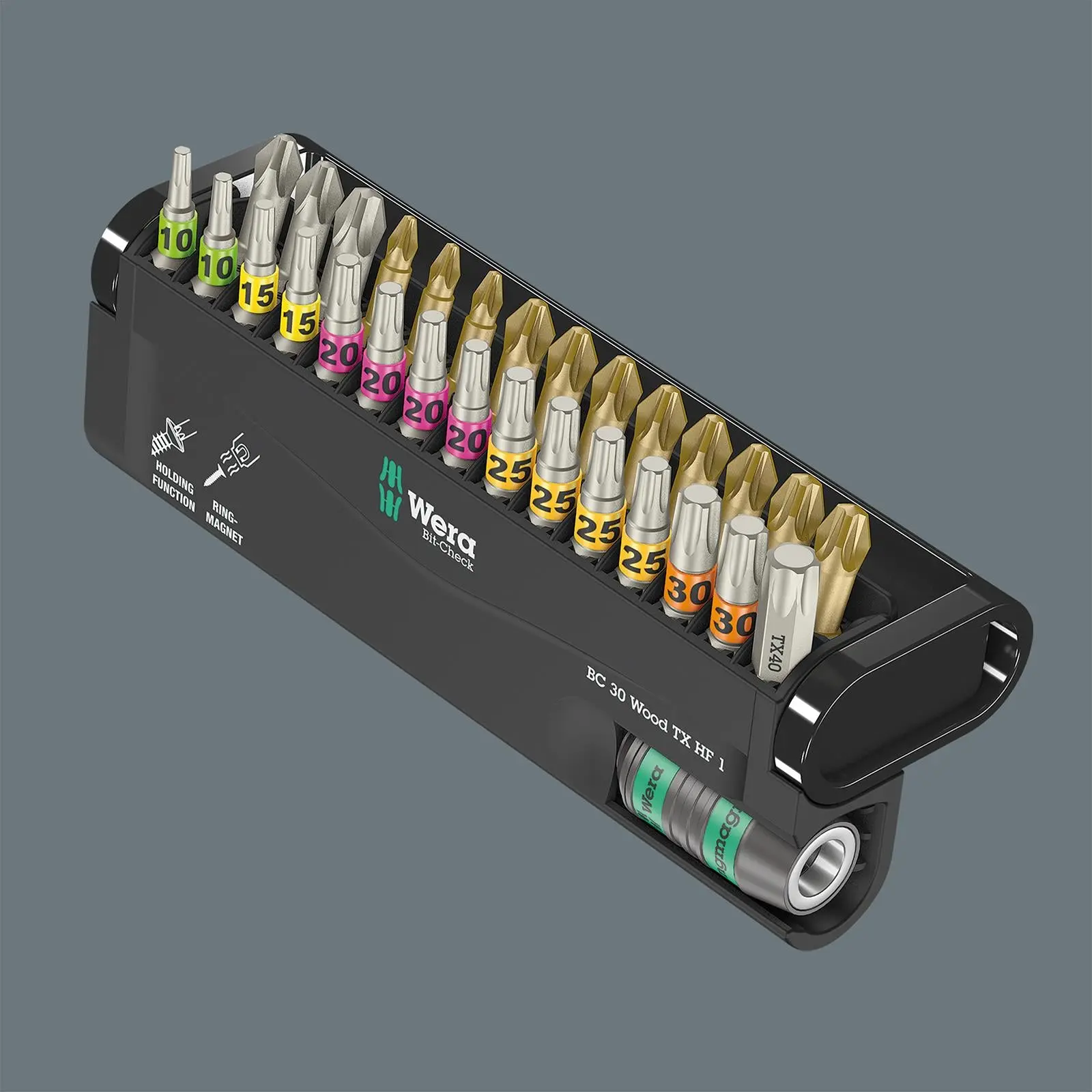 Wera Wood Screwdriver Bits Torx with Holding Function 30 Piece Bit-Check 30 Wood TX HF 1 - Image 6
