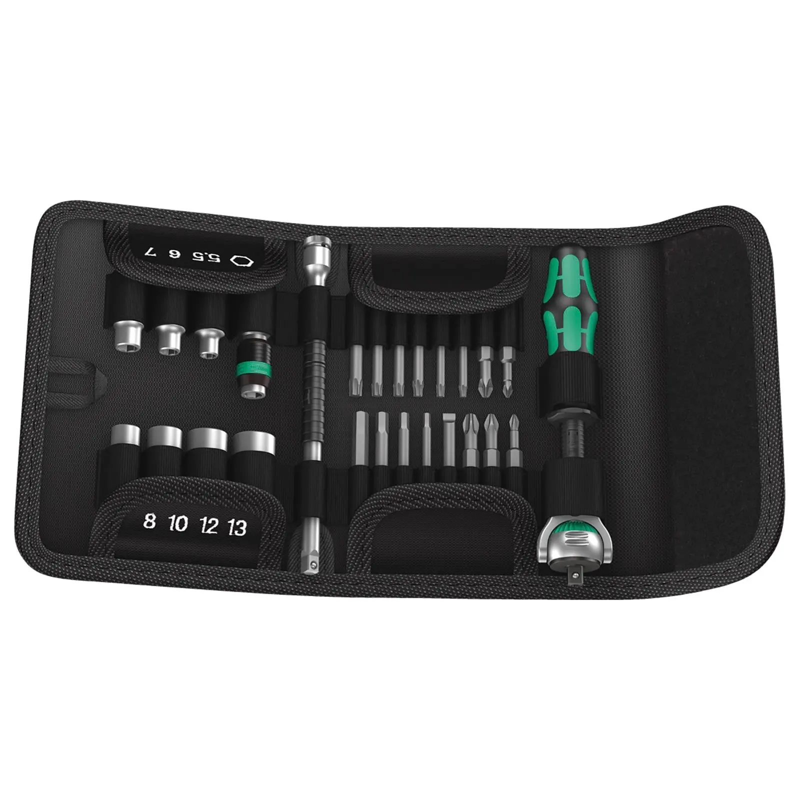 Wera Zyklop Speed Ratchet Socket and Screwdriver Bit Set 1/4" Drive 26 Pieces Kraftform Kompakt - Image 2