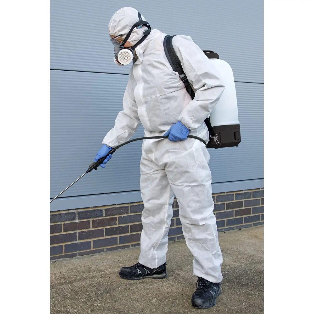 Worksafe by Sealey Disposable Coverall White - Large - Image 3