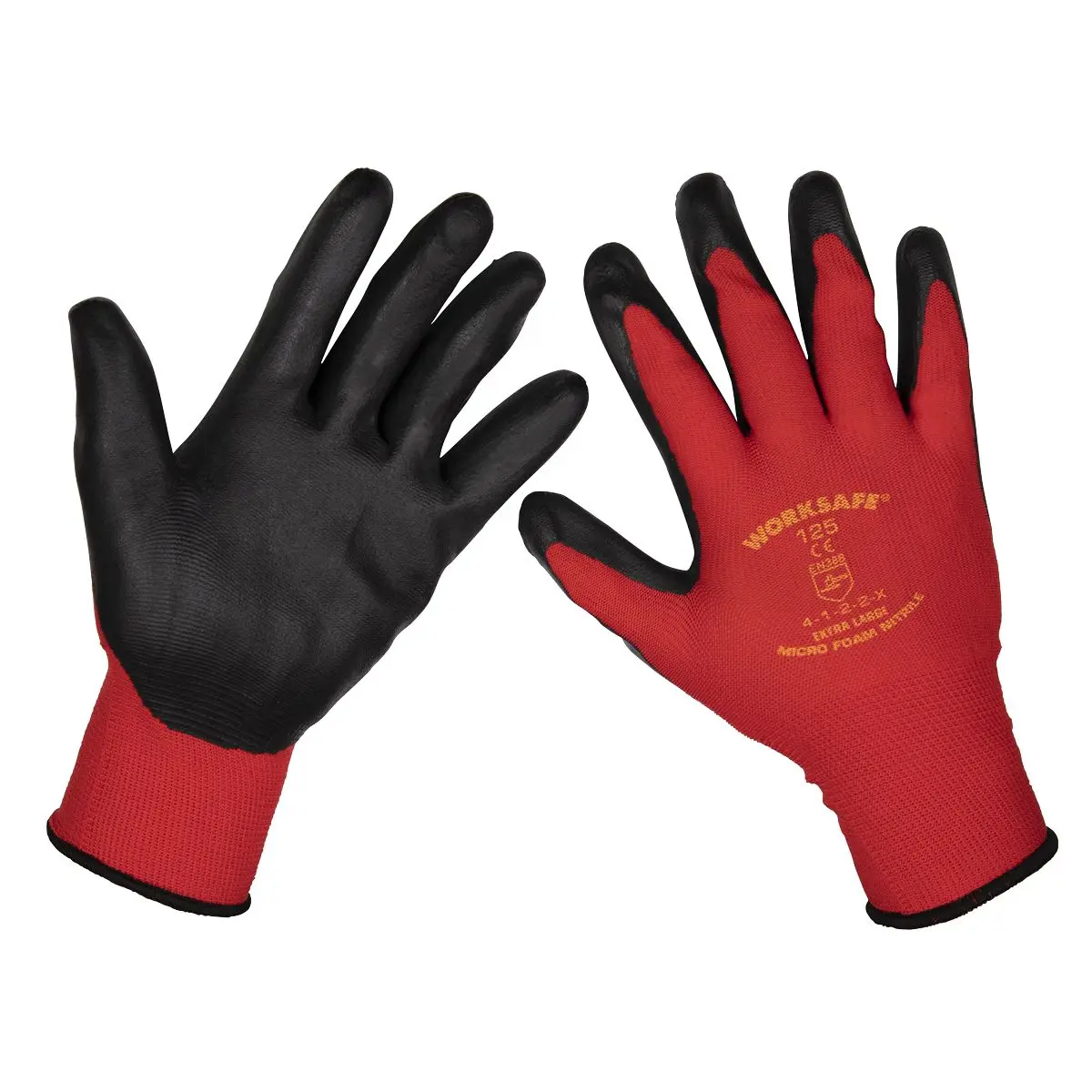 Worksafe by Sealey Nitrile Foam Gloves, X-Large - Pack of 120 Pairs