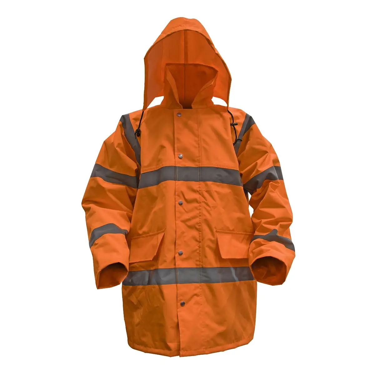 Worksafe by Sealey Hi-Vis Orange Motorway Jacket with Quilted Lining - Large - Image 2