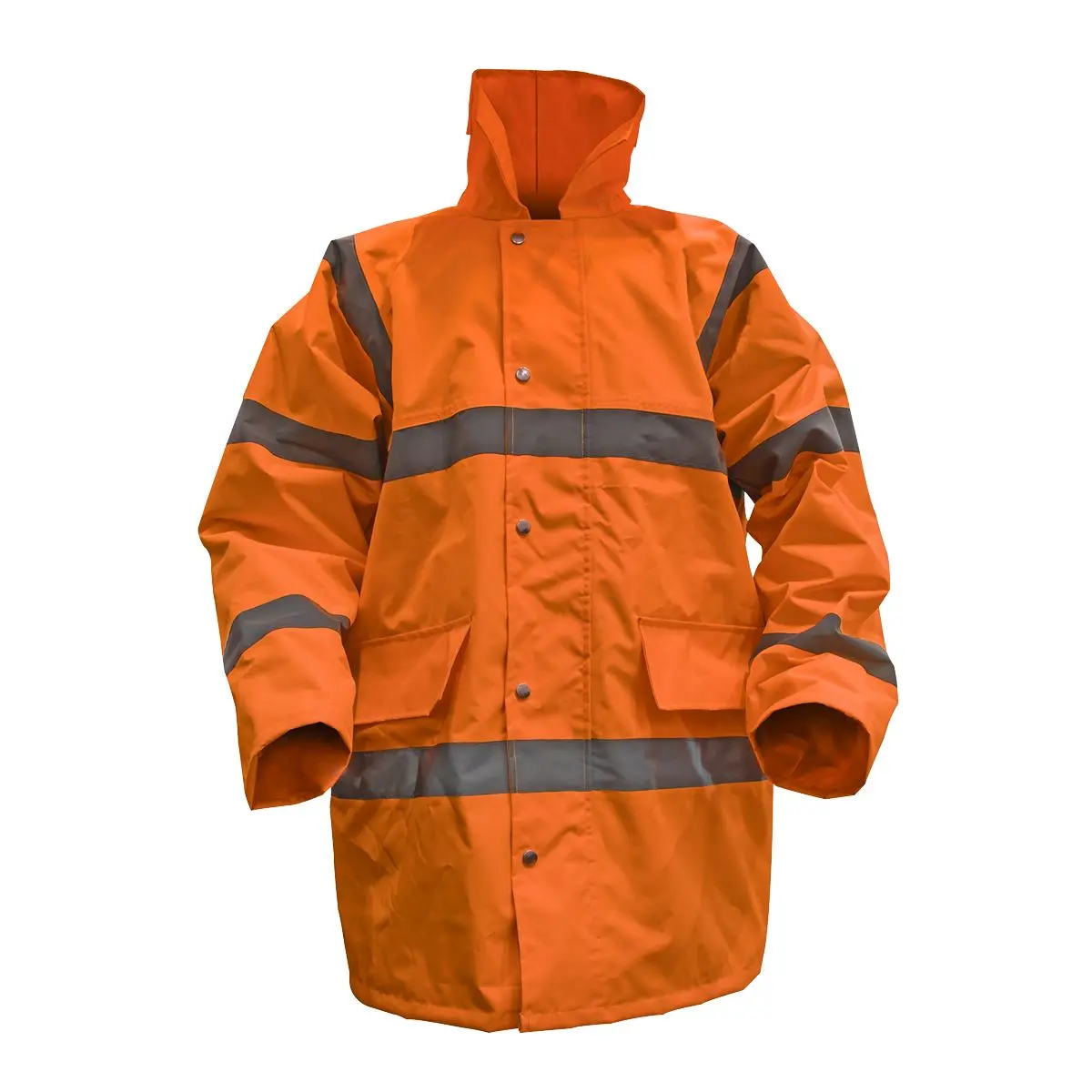Worksafe by Sealey Hi-Vis Orange Motorway Jacket with Quilted Lining - XX-Large