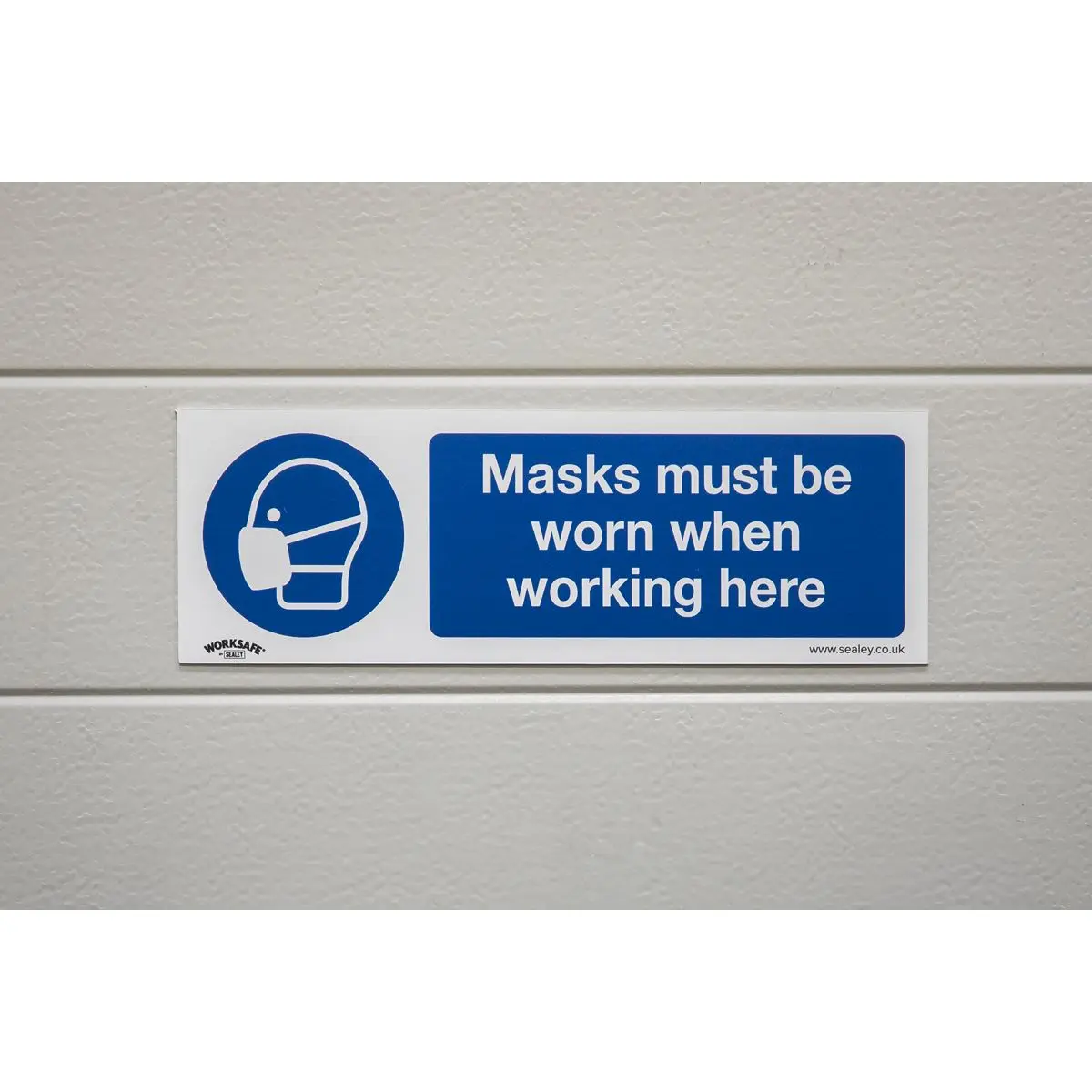 Worksafe by Sealey Mandatory Safety Sign - Masks Must Be Worn - Rigid Plastic - Pack of 10 - Image 5