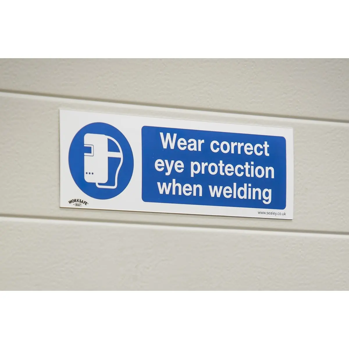 Worksafe by Sealey Mandatory Safety Sign - Wear Eye Protection When Welding - Rigid Plastic - Image 6